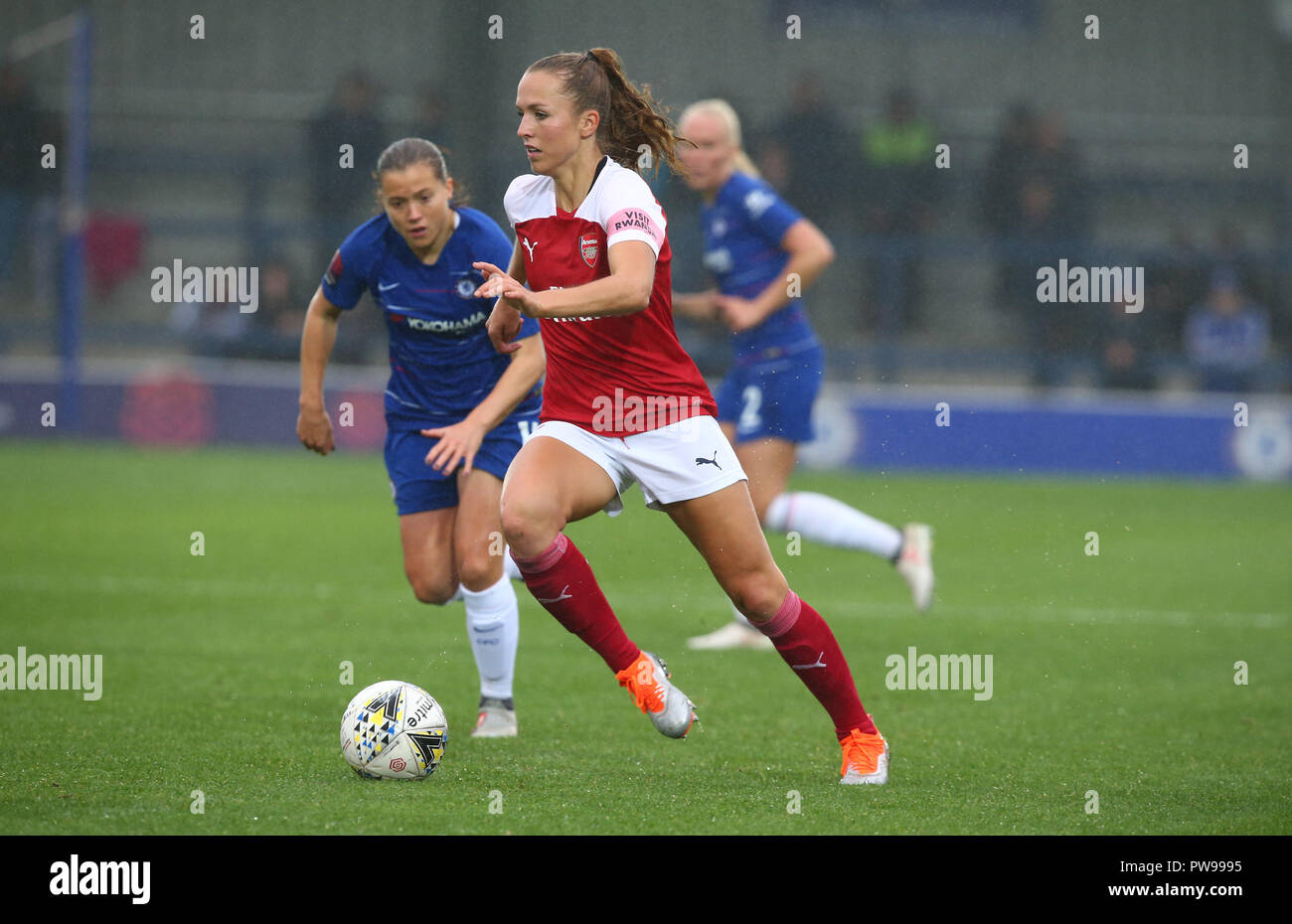 Kingston upon Thames, UK. October 14. 2018 Lia Walti of Arsenal during The FA Women's Super League match between Chelsea FC Women and Arsenal at Kingsmeadow Stadium, Kingston upon Thames, England on 14 Oct 2018.  Credit Action Foto Sport Credit: Action Foto Sport/Alamy Live News Stock Photo