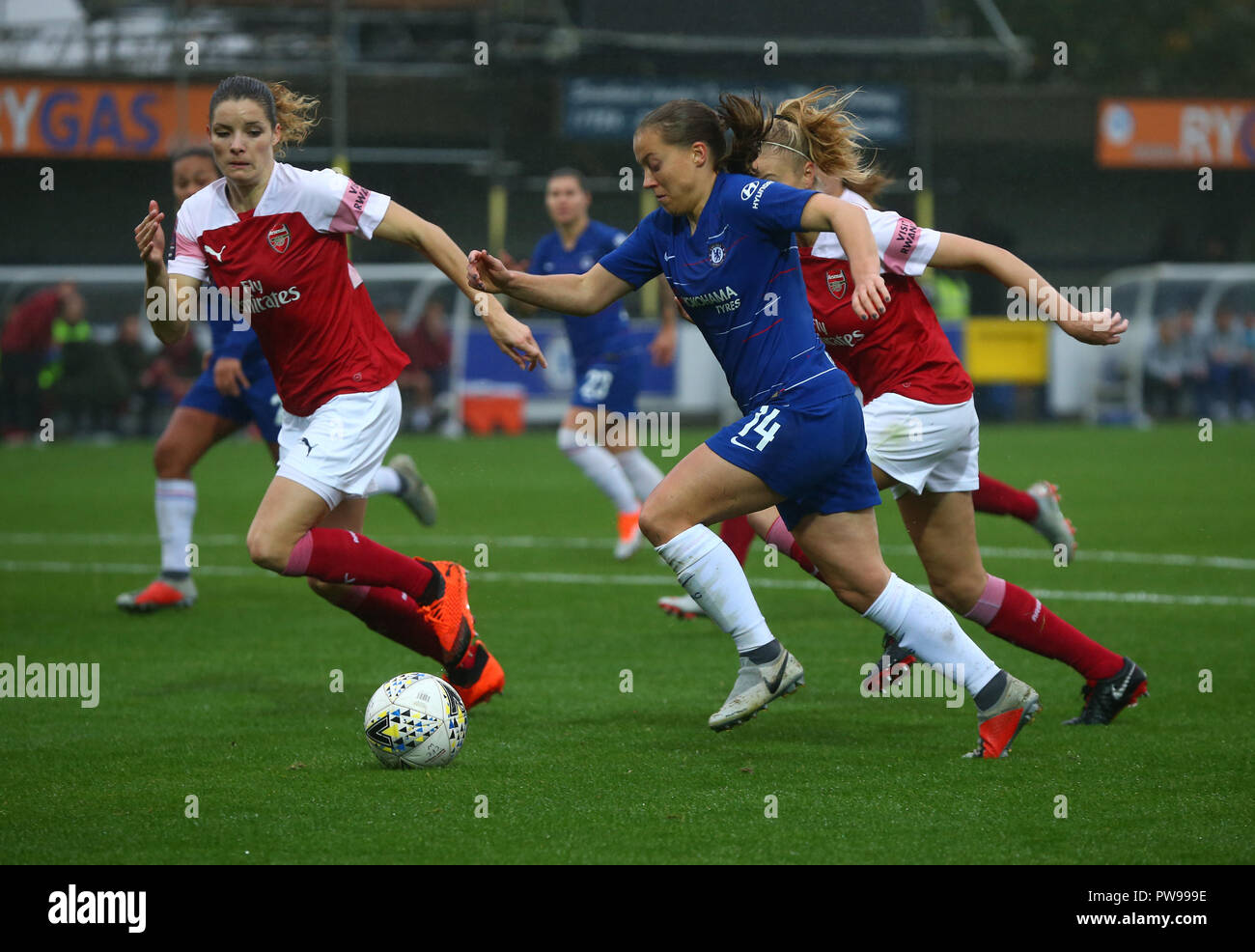 Kingston upon Thames, UK. October 14. 2018 Chelsea Ladies Fran Kirby during The FA Women's Super League match between Chelsea FC Women and Arsenal at Kingsmeadow Stadium, Kingston upon Thames, England on 14 Oct 2018.  Credit Action Foto Sport Credit: Action Foto Sport/Alamy Live News Stock Photo