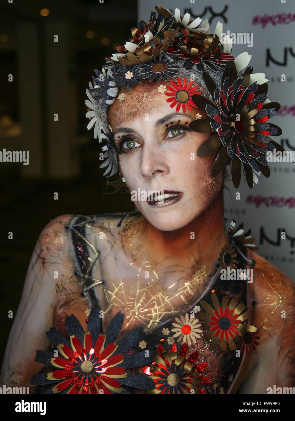 London, UK. 14 October 2018. United Make Up Artist body painting and