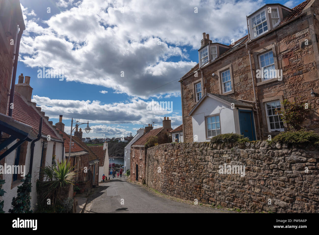 Waterfront and houses of Crail, East Neuk, Fife, Scotland, UK Stock