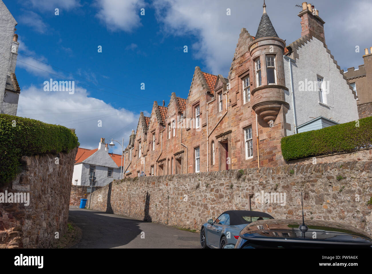 Waterfront and houses of Crail, East Neuk, Fife, Scotland, UK Stock