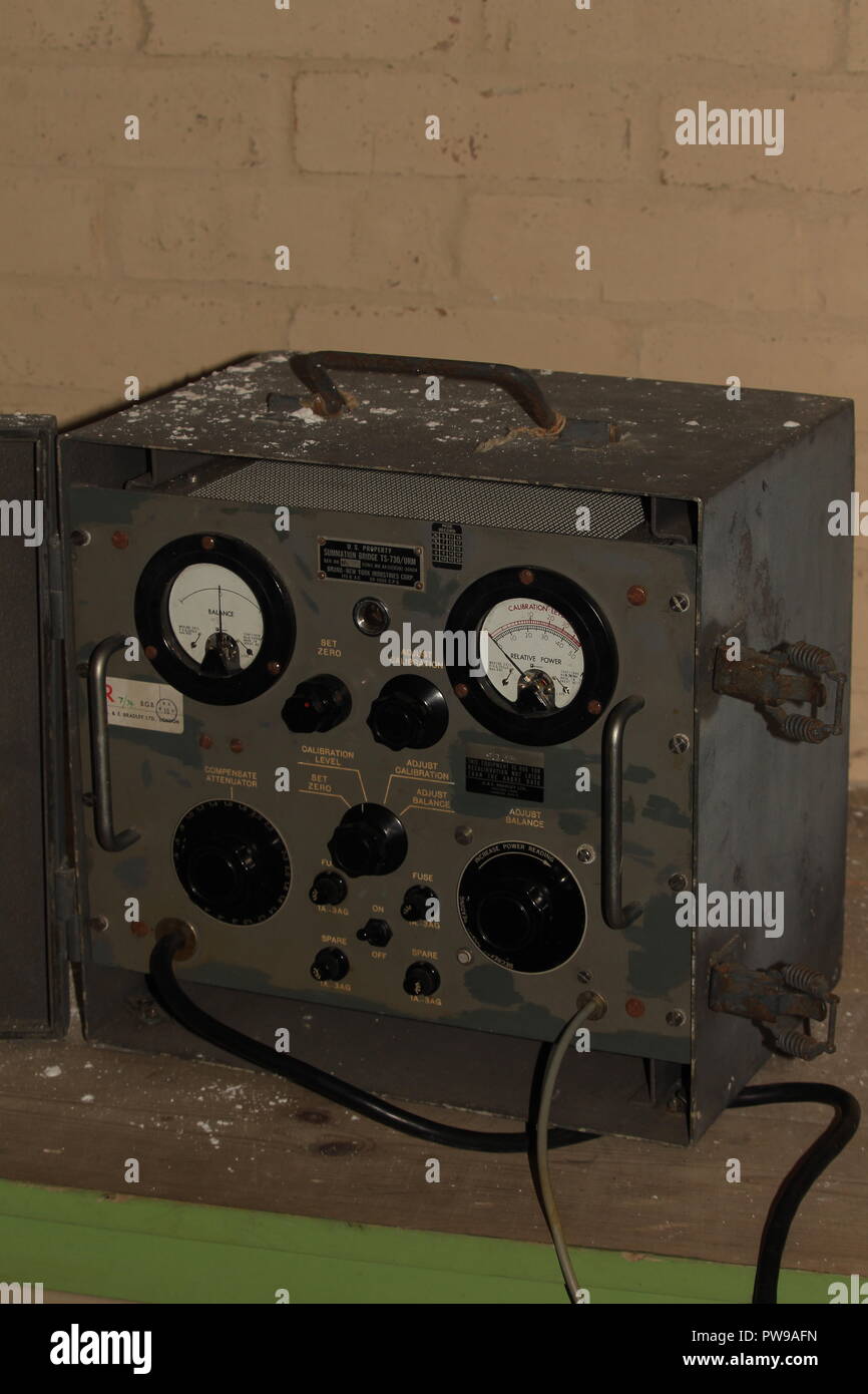 Echoes of the Cold War - Military Field Communications Meter Stock Photo