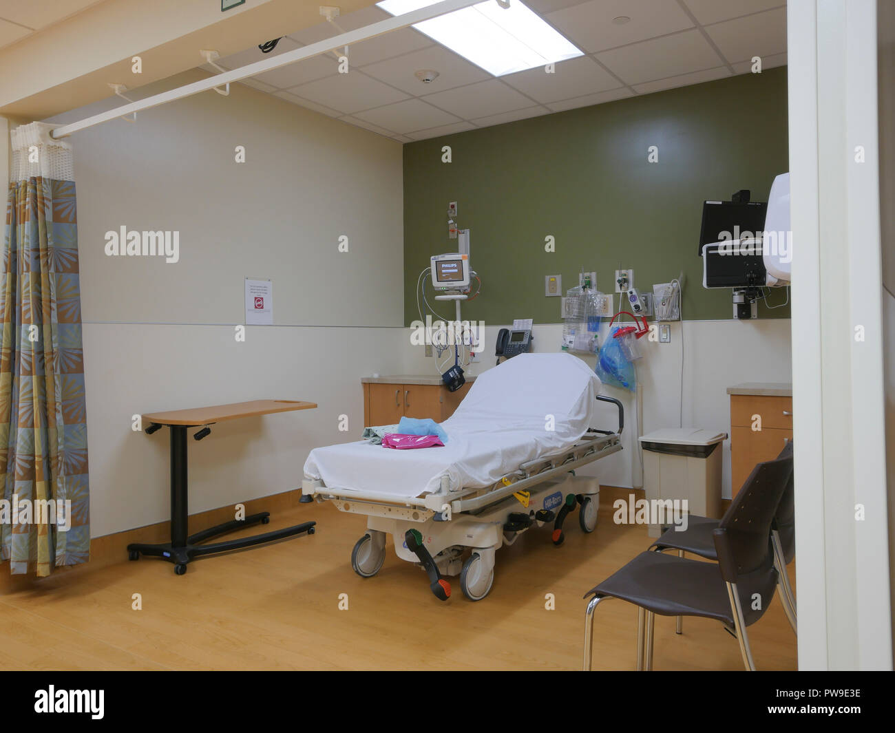 Hospital emergency room beds Stock Photo Alamy