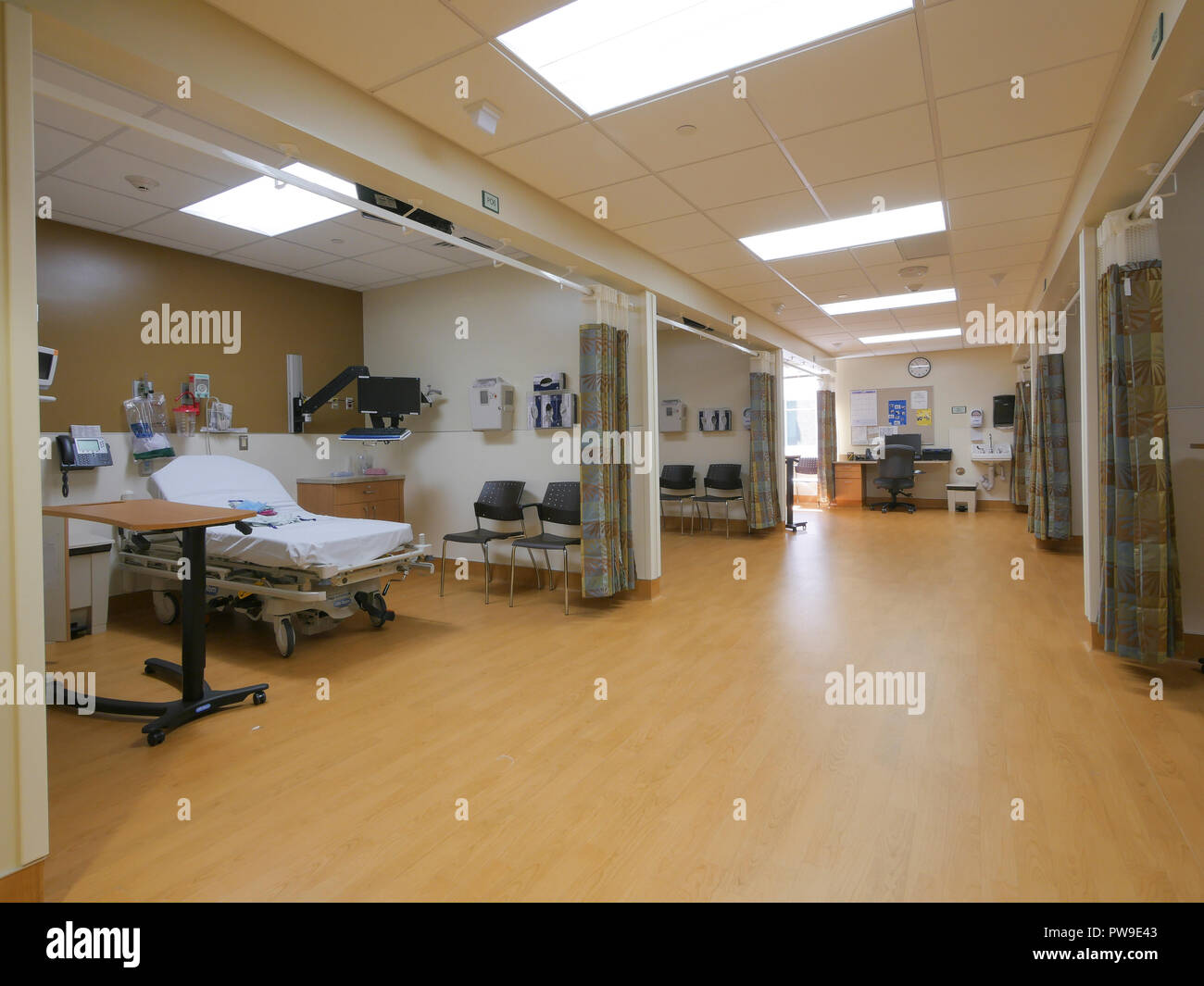 Hospital emergency room beds Stock Photo Alamy