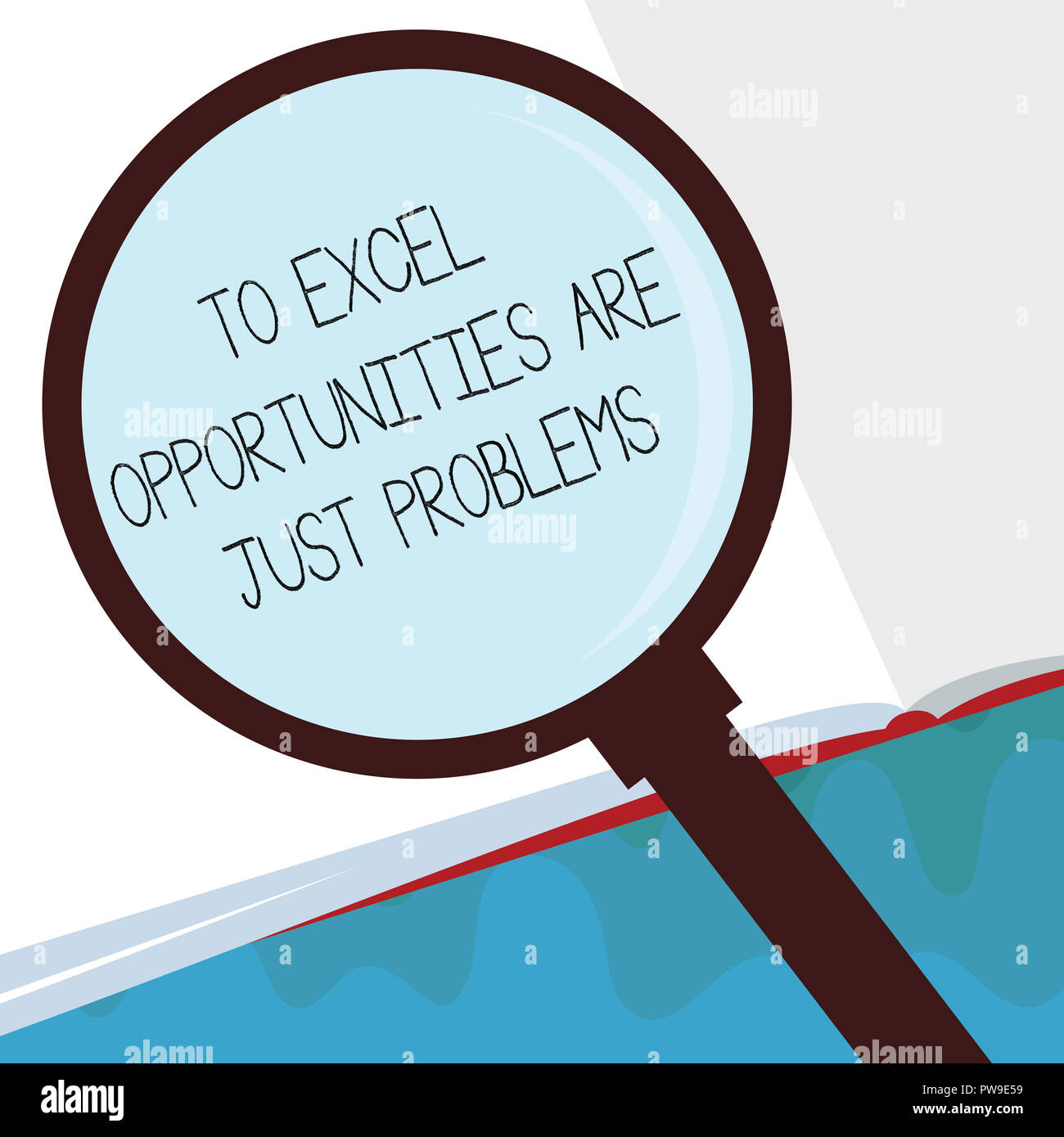 Handwriting Text To Excel Opportunities Are Just Problems Concept