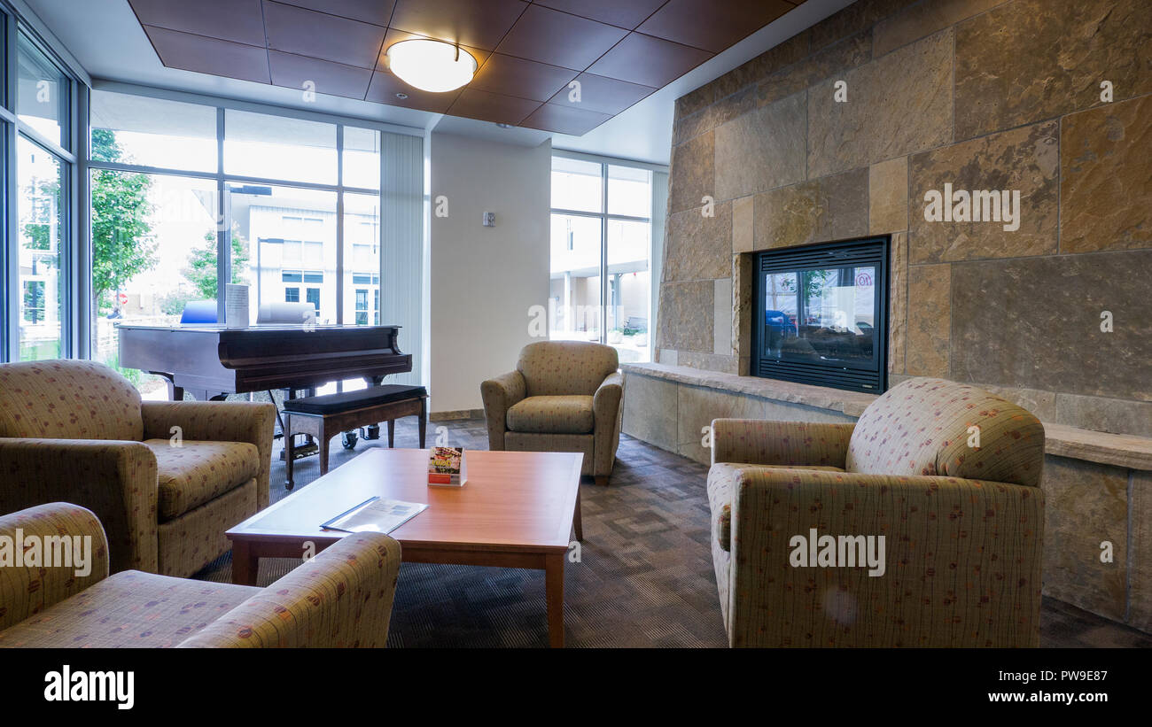 Living space in modern college residence hall Stock Photo - Alamy