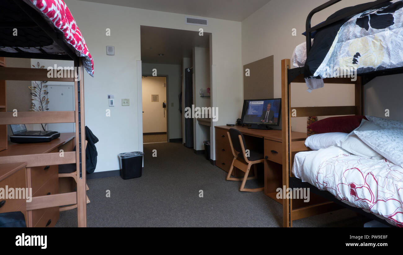 College dormitory room Stock Photo