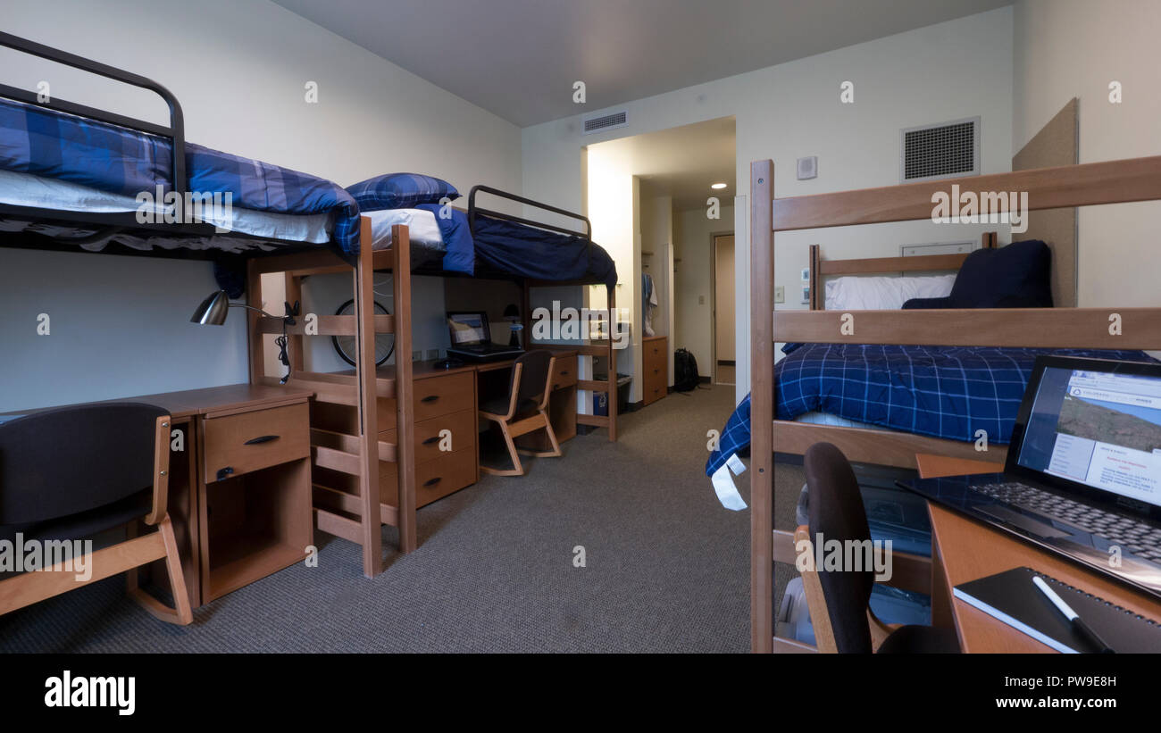 College dormitory room Stock Photo