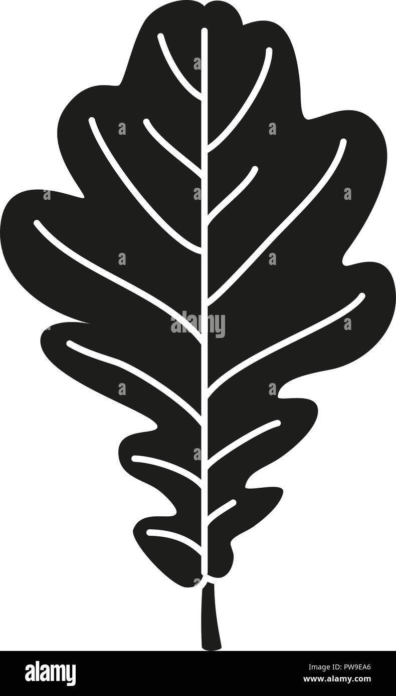 Black And White Oak Leaf Silhouette Stock Vector Image Art Alamy