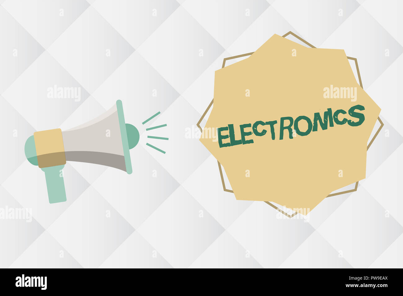 Handwriting text Electronics. Concept meaning Circuits or devices using ...