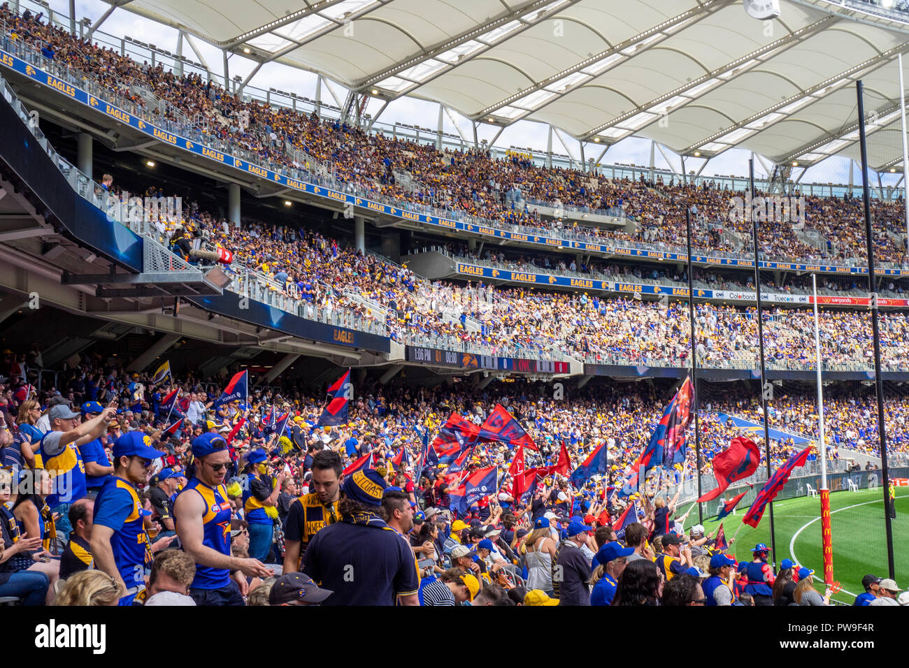 West Coast Eagles Football Club and Melbourne Demons members fans and