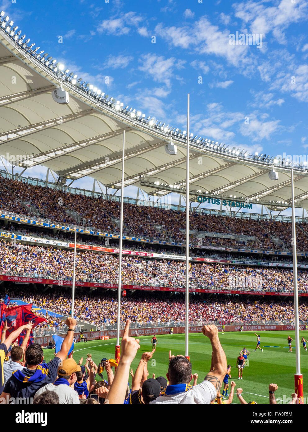 West Coast Eagles Football Club and Melbourne Demons members fans and