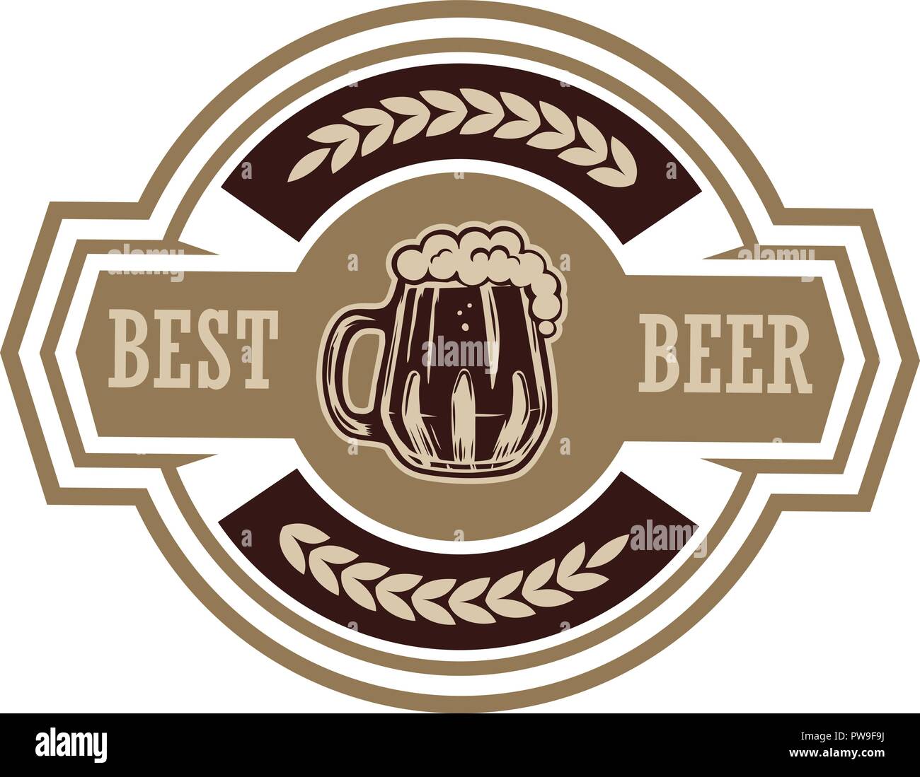 Vintage beer label. Design elements for logo, label, emblem, sign, menu