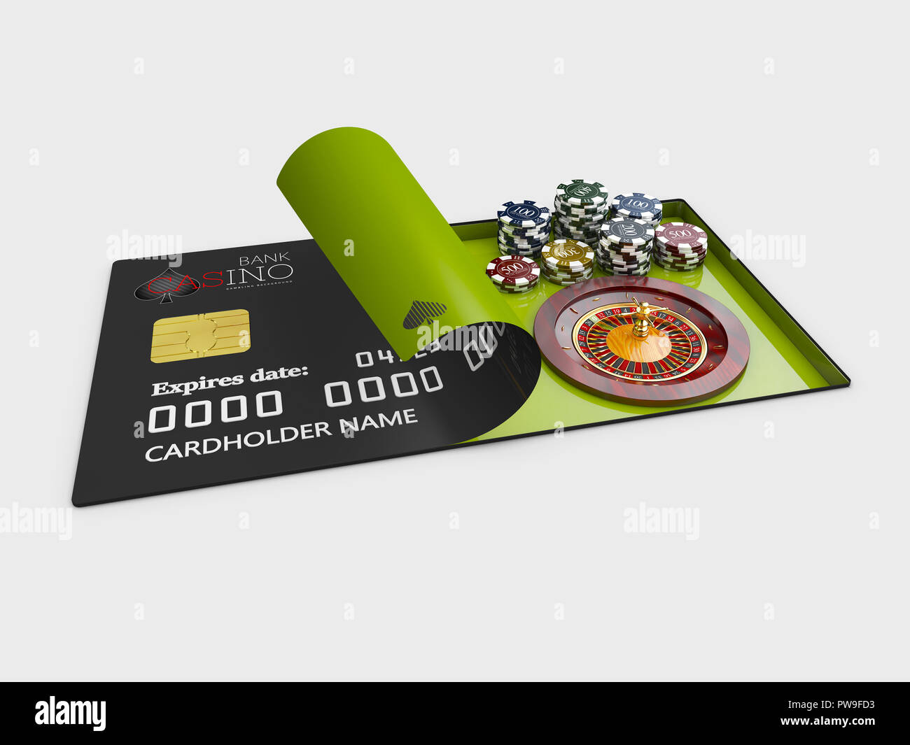 Credit Card Roulette American roulette wheel hi-res stock photography and images - Alamy