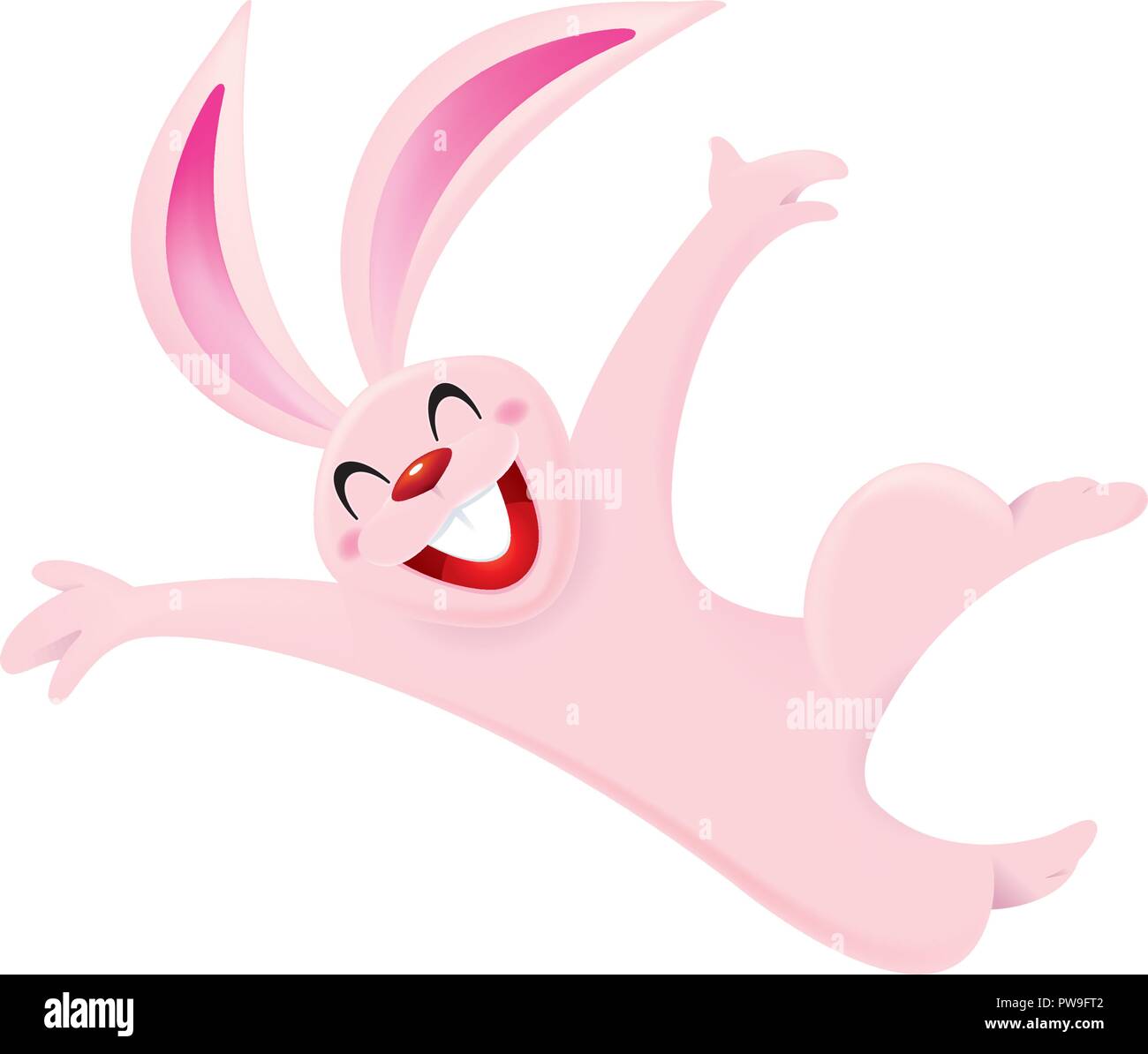 Easter day vector with a cute rabbit. Isolated. Stock Vector