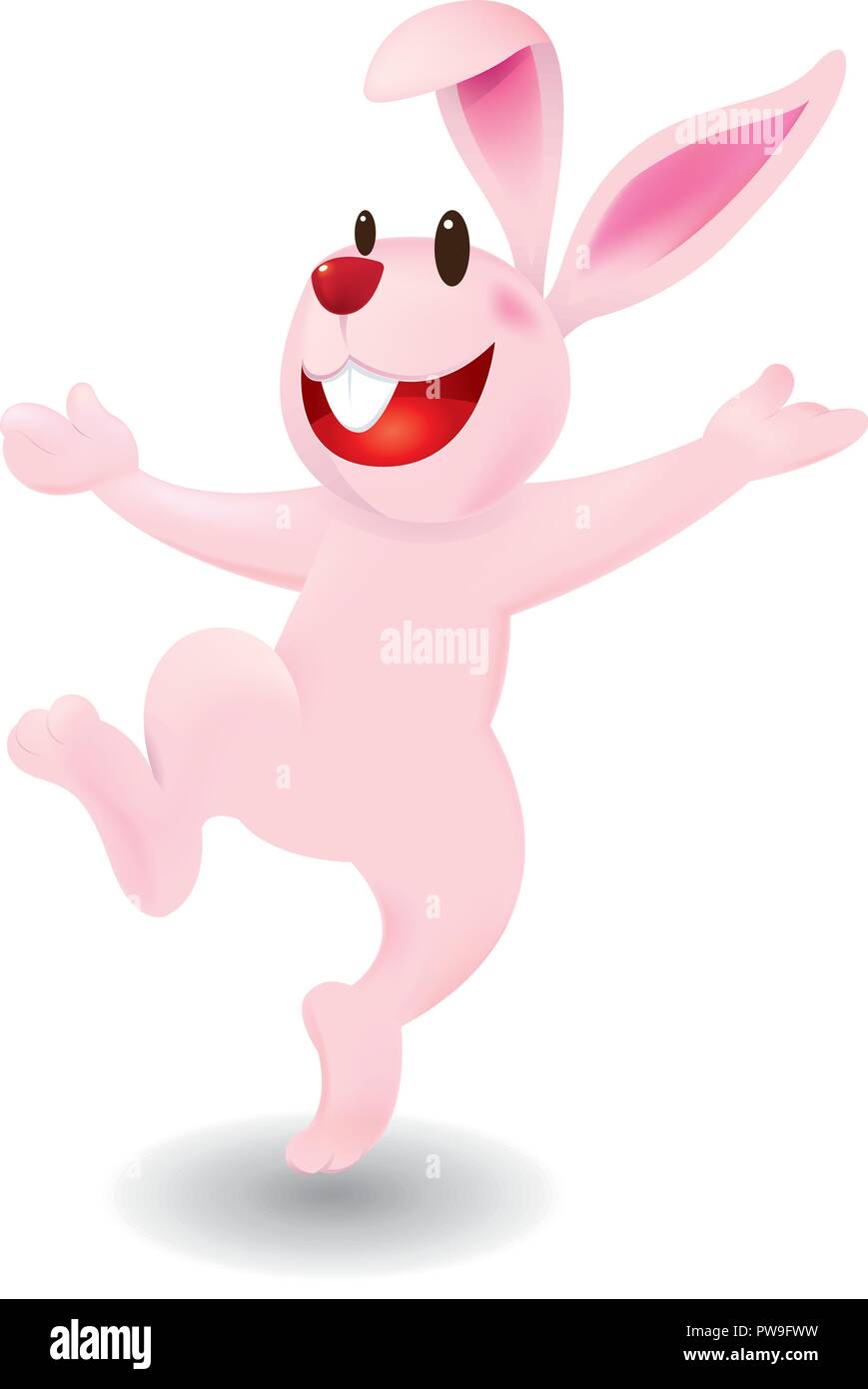 Easter day vector with a cute rabbit. Isolated Stock Vector Image & Art ...