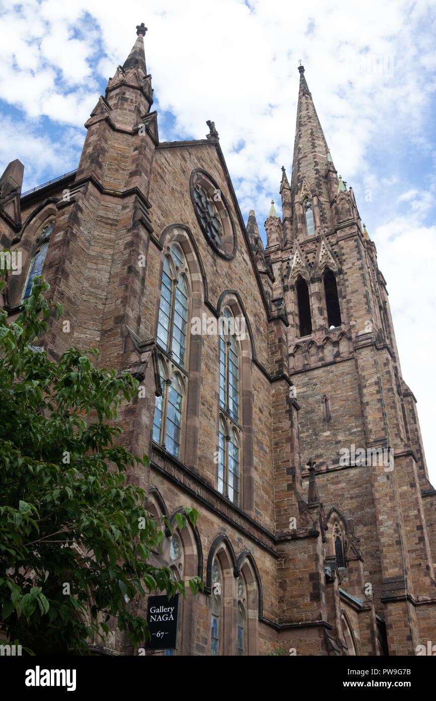 Church of the Covenant, Newberry Street, Back Bay, Boston, MA Stock