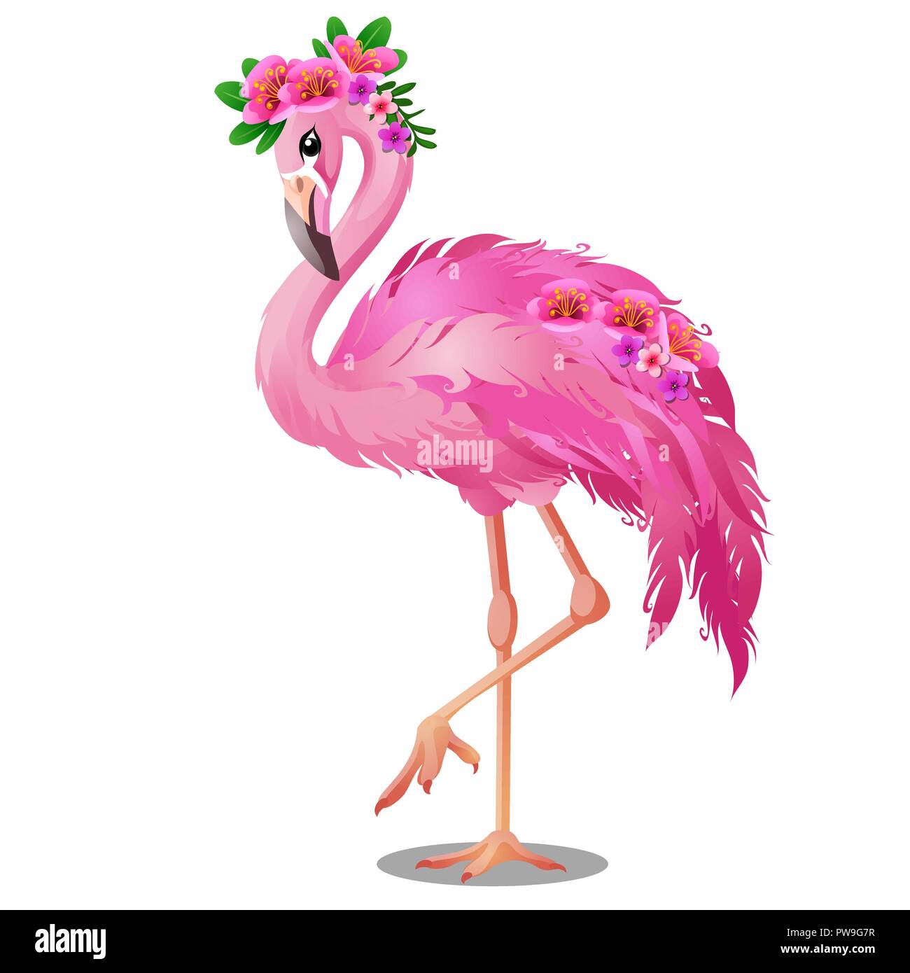 Pink Flamingos Cartoon