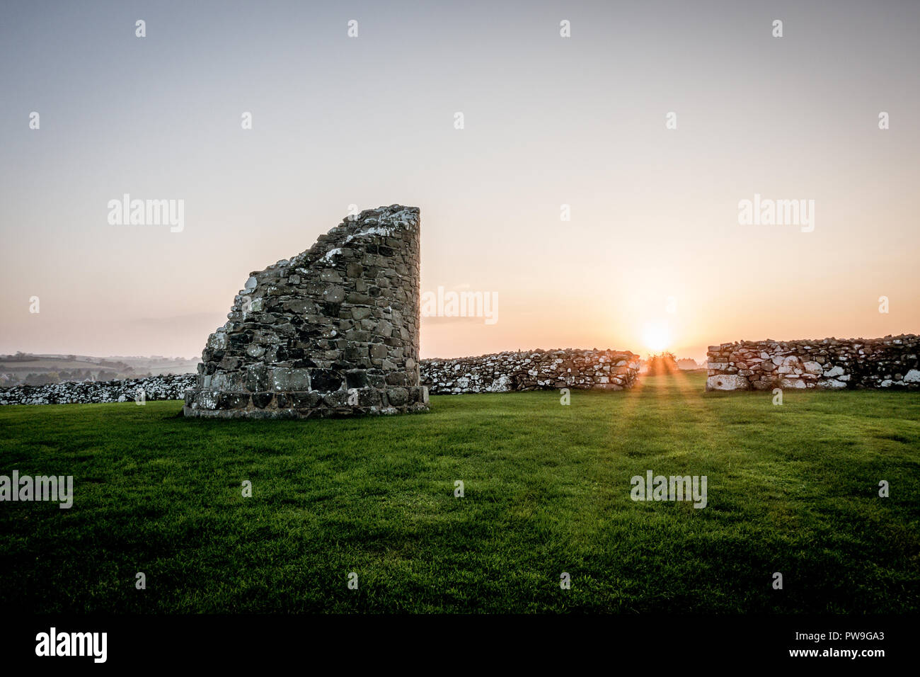 Sunset at the Monastery Stock Photo