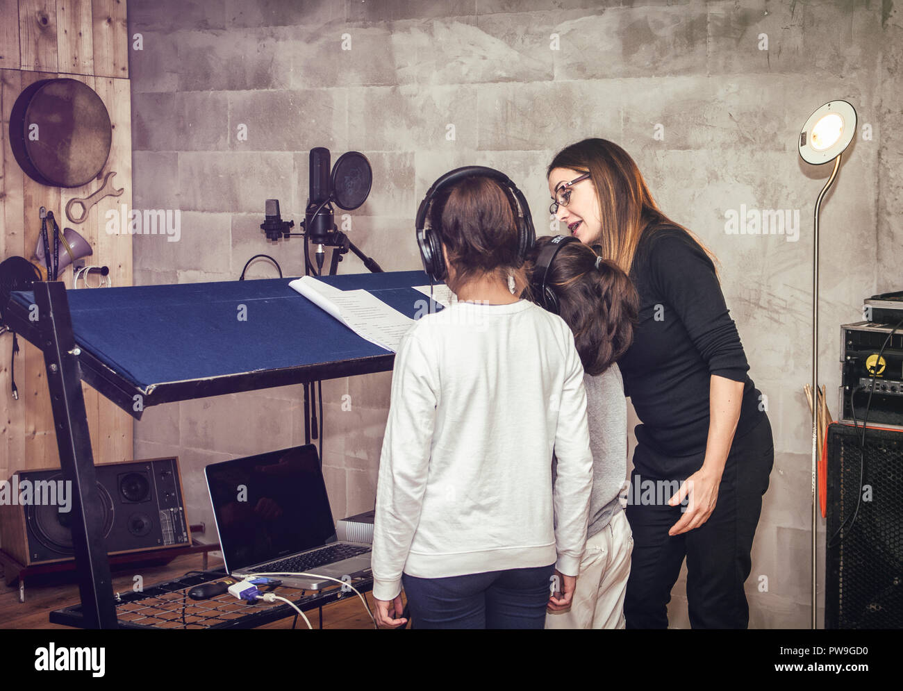 Child audio recording studio hires stock photography and images Alamy