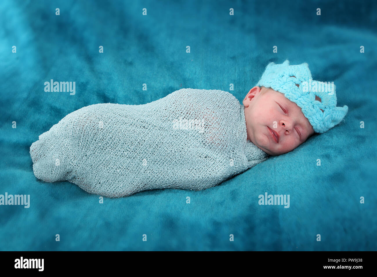 2 week old baby boy Stock Photo Alamy
