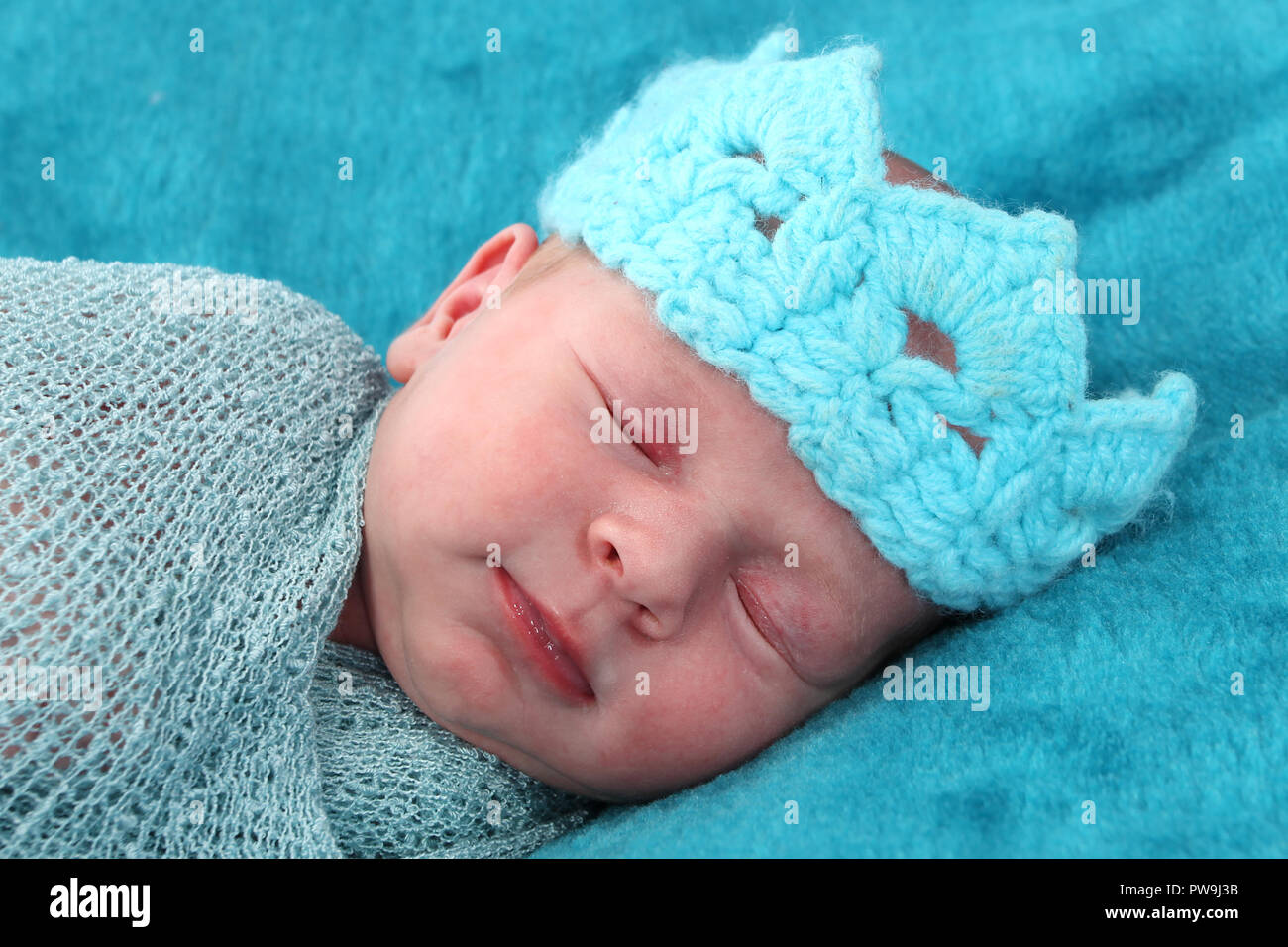 2 week old baby boy Stock Photo Alamy
