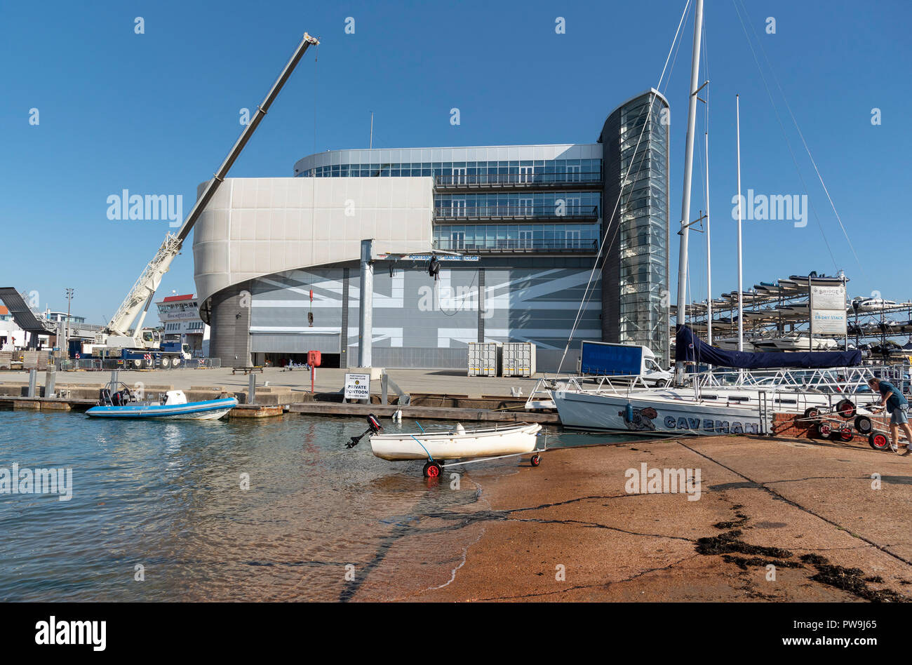 The Ben Ainslie Racing HQ.   The Camber, Portsmouth, England UK Stock Photo