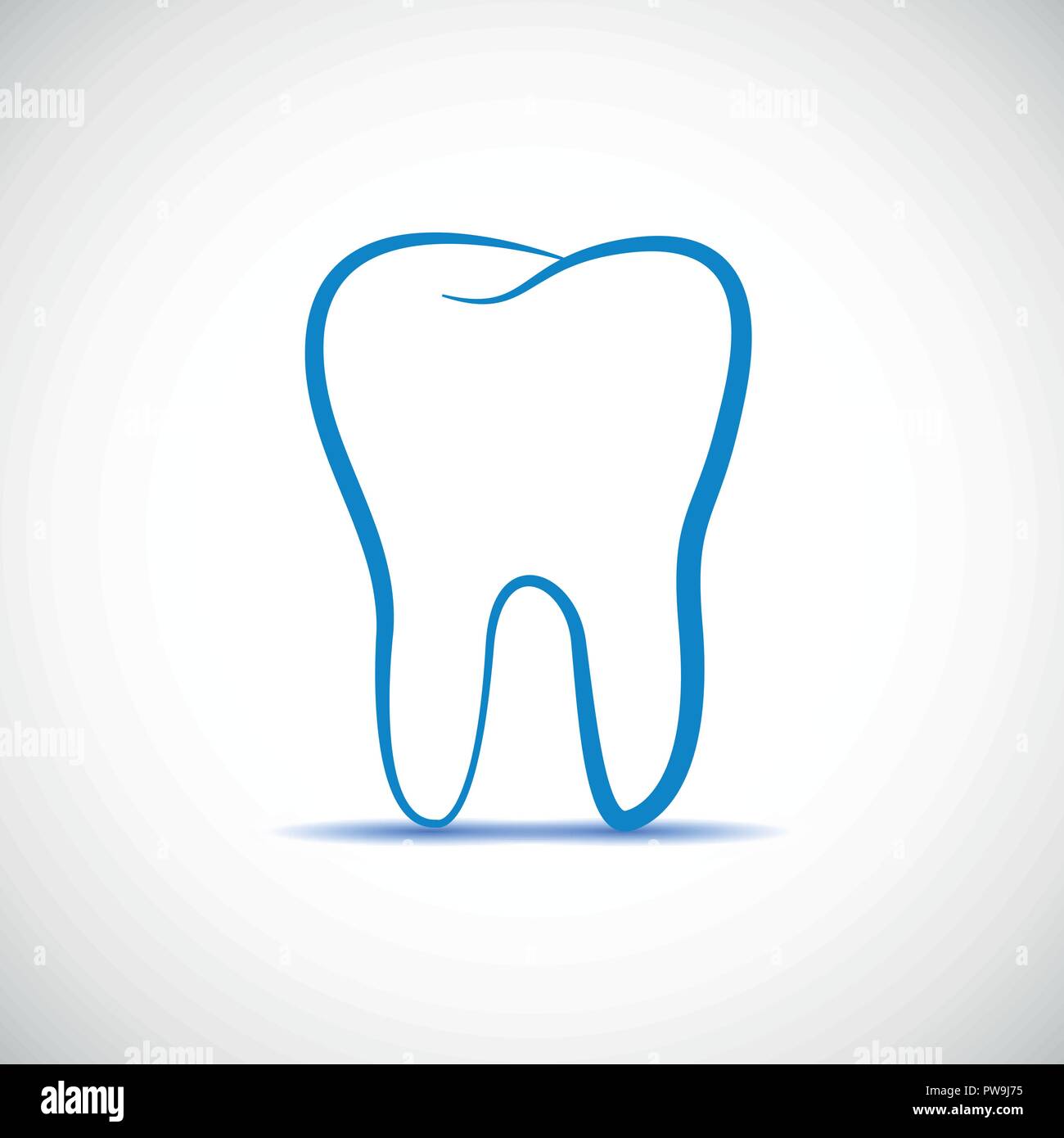 tooth simple icon on a white background vector illustration Stock Vector