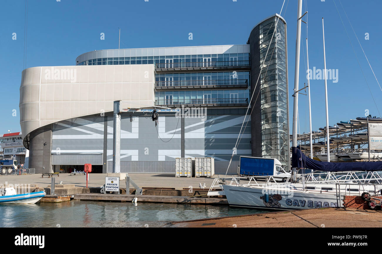 The Ben Ainslie Racing HQ.   The Camber, Portsmouth, England UK Stock Photo