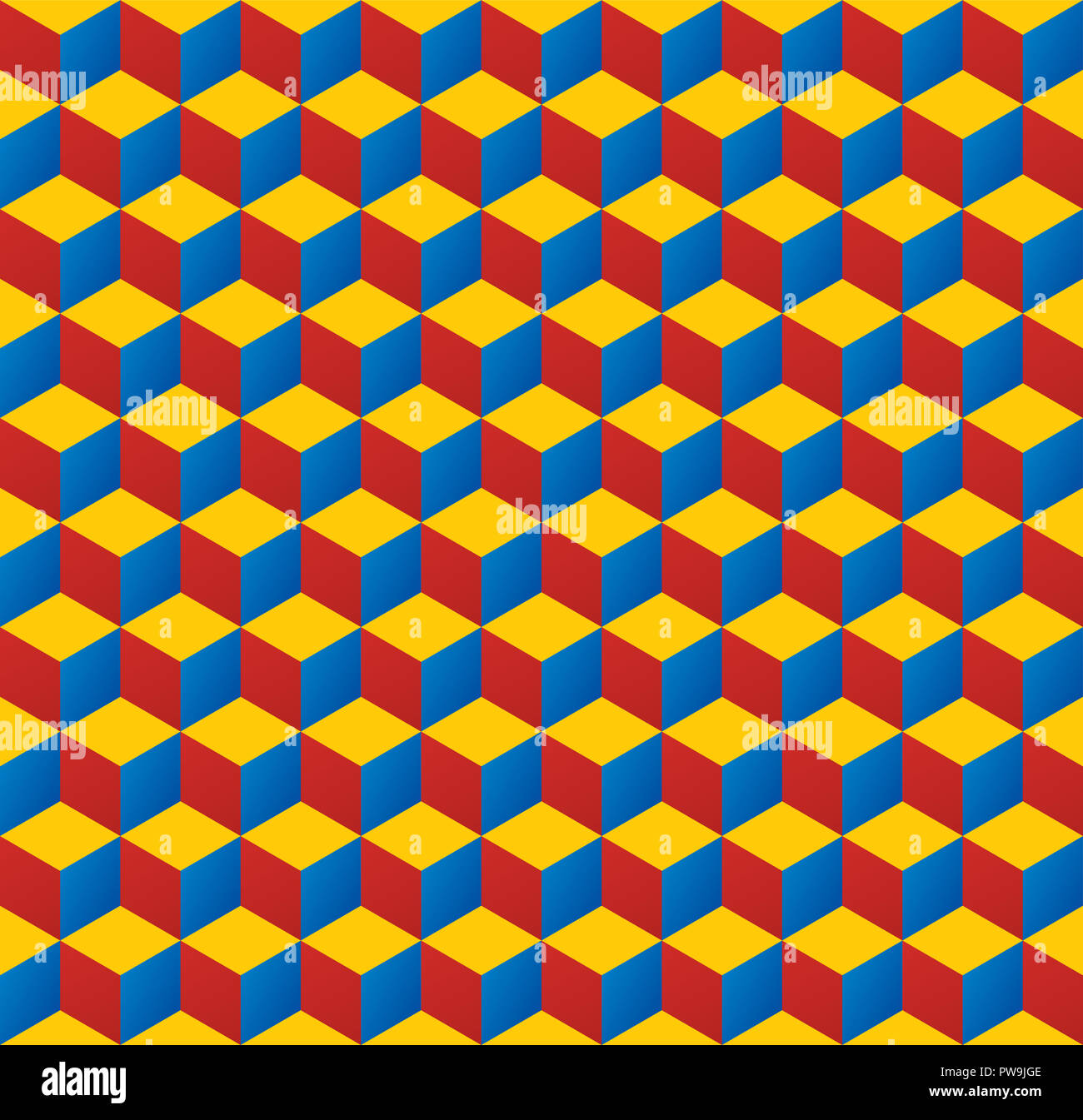 Seamless 3d isometric cube pattern background texture Stock Photo - Alamy