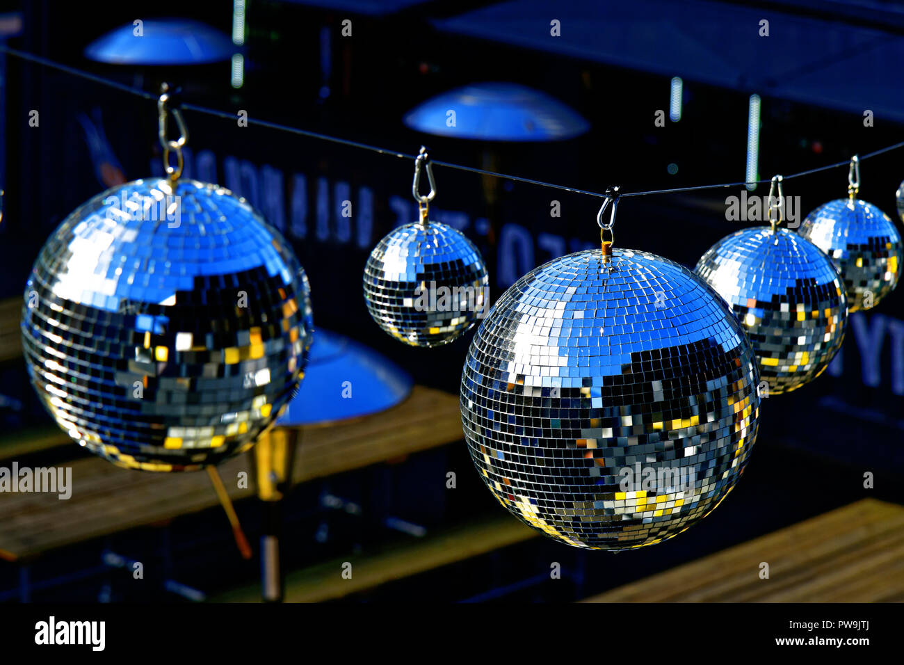 Glitter ball decorations Stock Photo Alamy