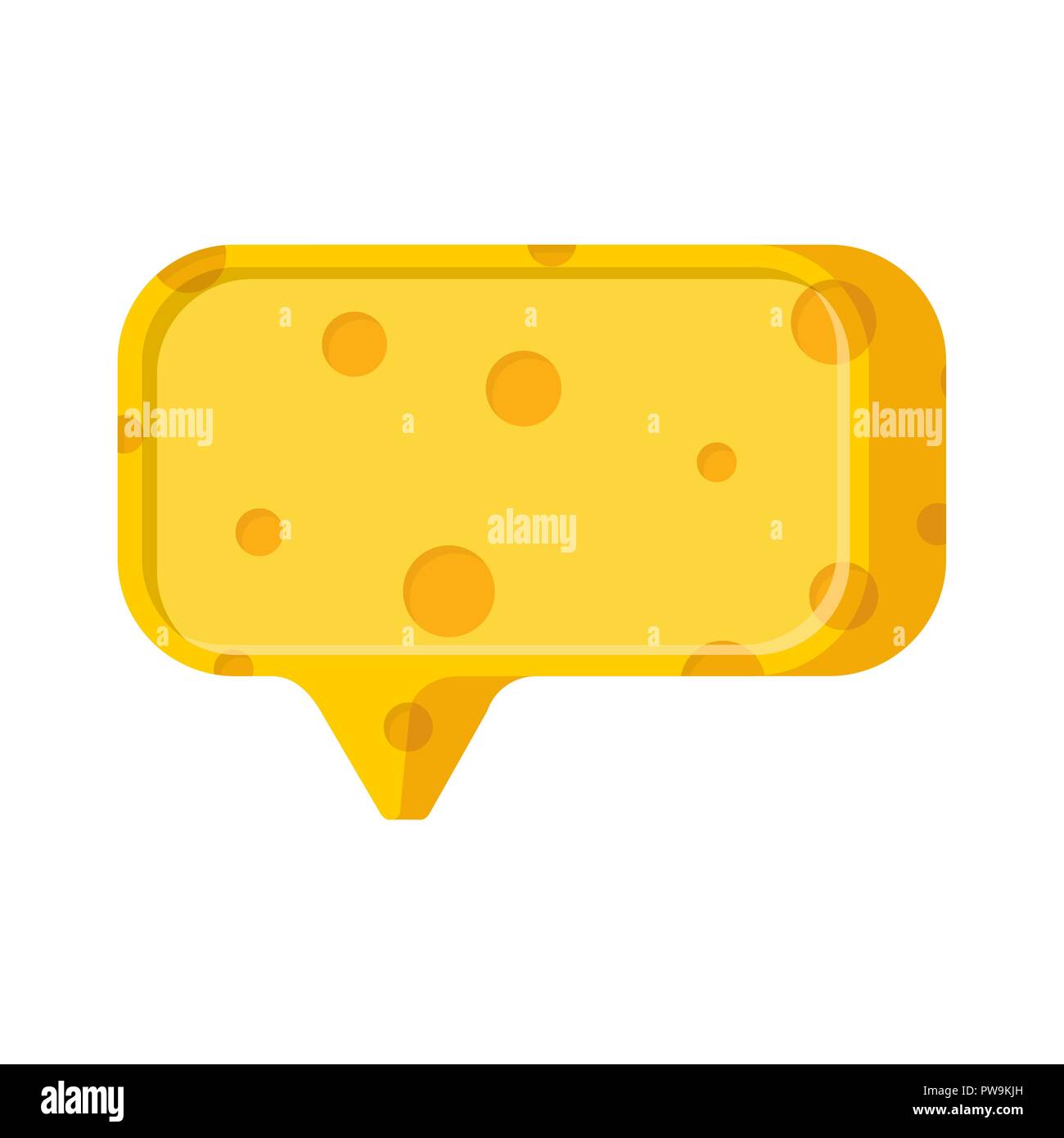 Cheese bubble speech. Place for text. Vector Stock Vector Image & Art