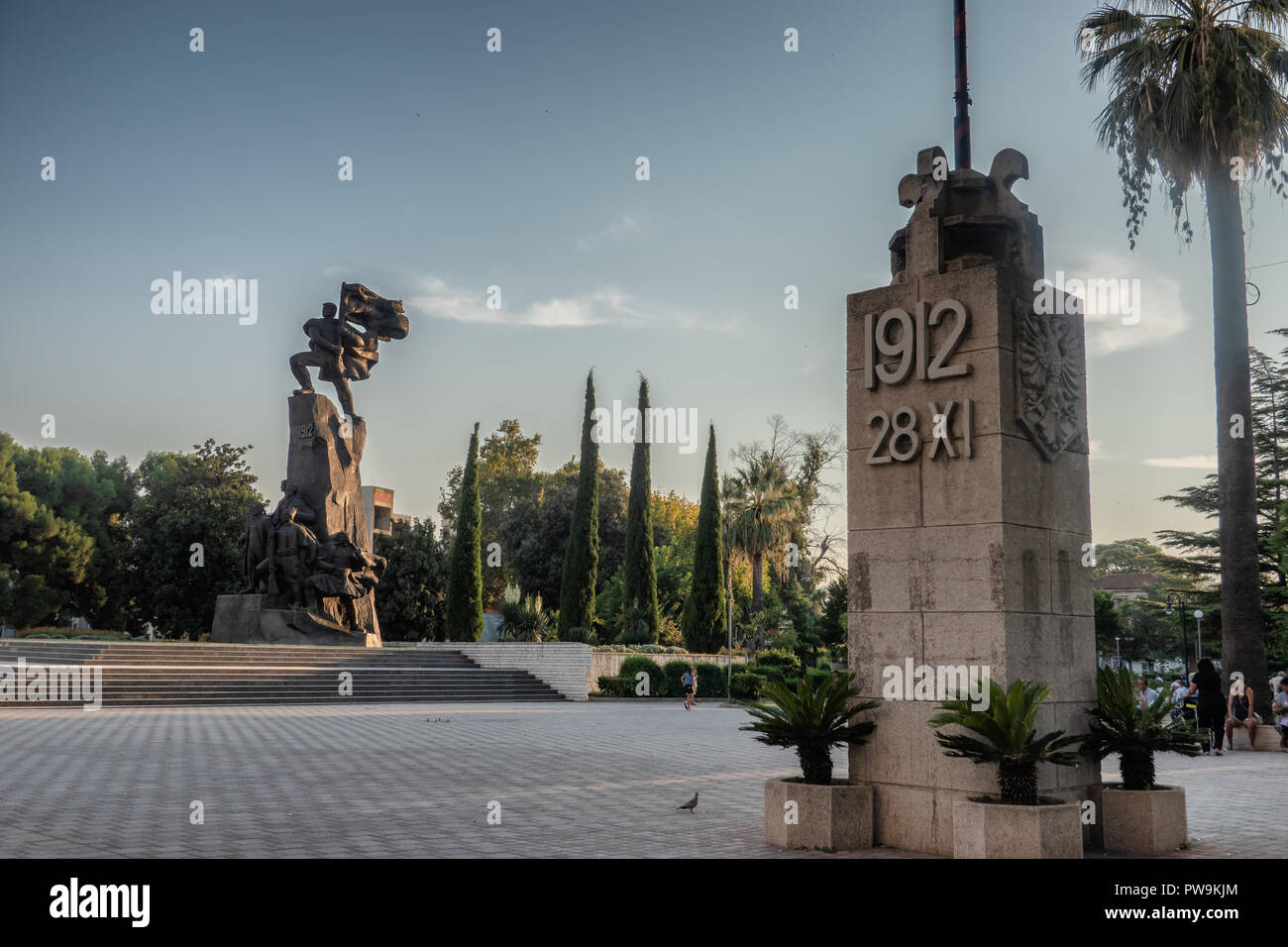 Independence monument of Albania, Vlore Stock Photo