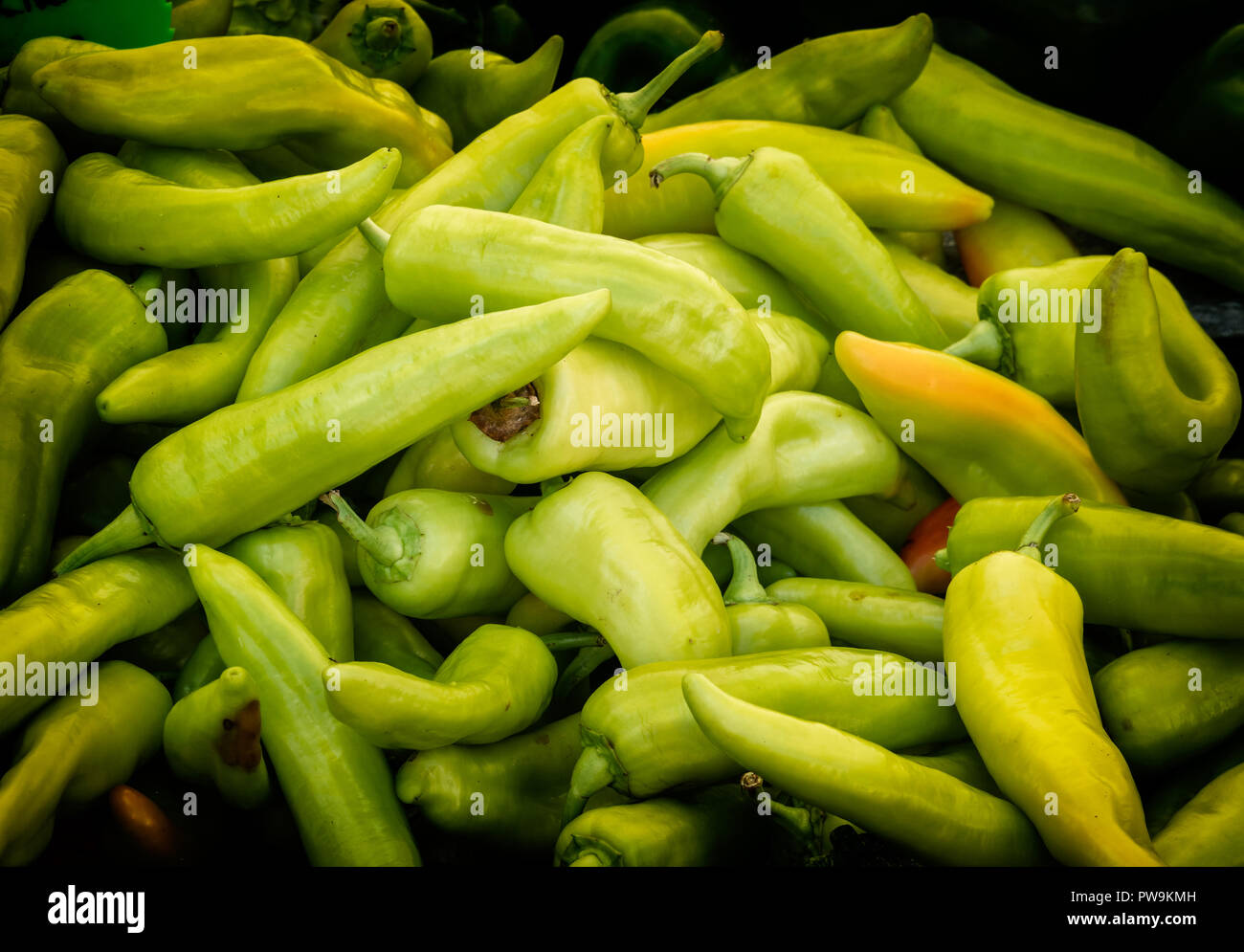 Green pepper peppers fruit hi-res stock photography and images - Alamy