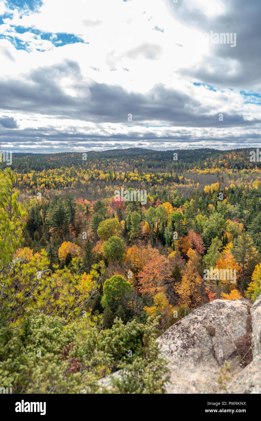 Hiking the Eagle Nest Lookout Trail in Calabogie Ontario Stock Photo