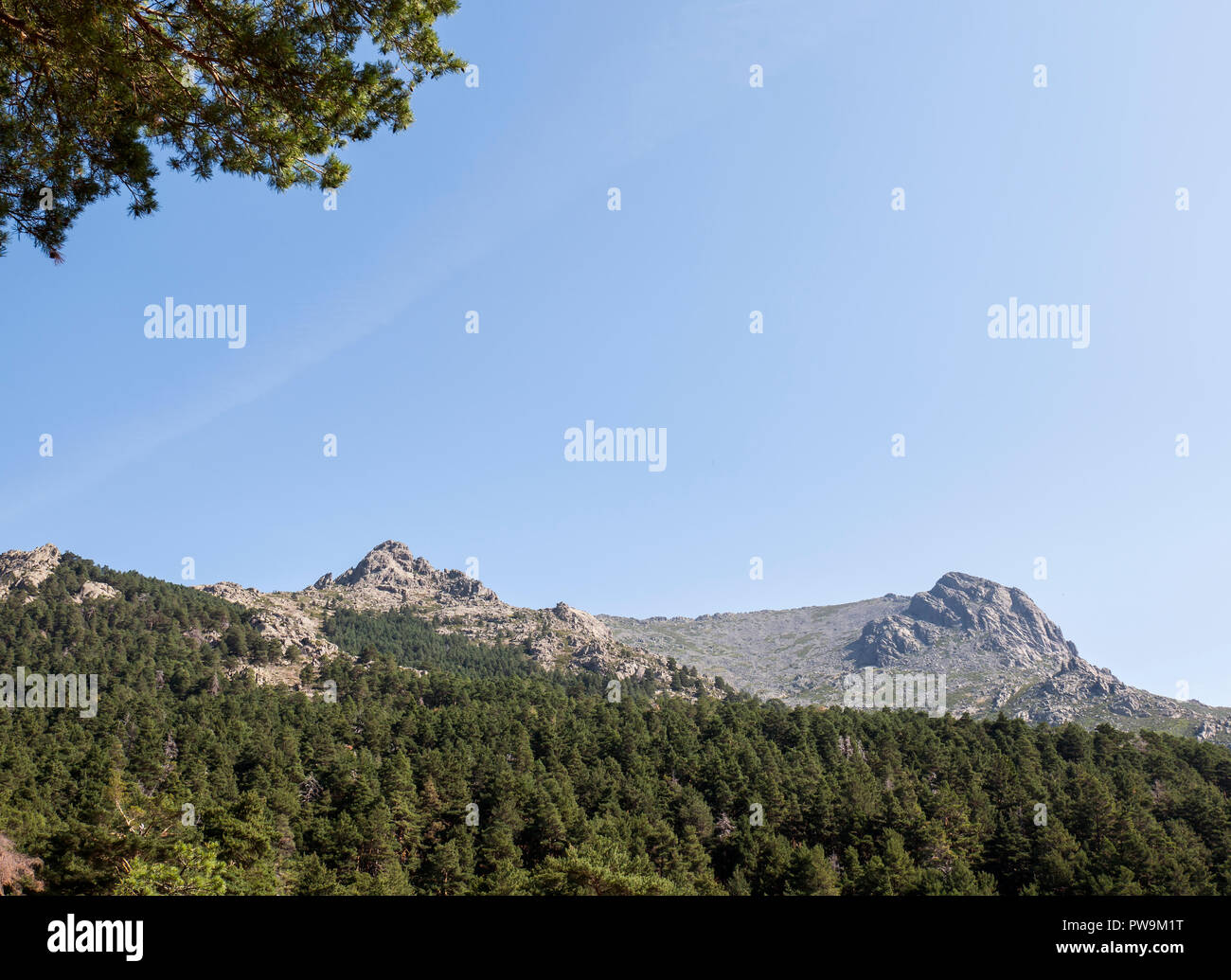 Pico de La Maliciosa. Parque nacional de la Sierra de Guadarrama. Madrid. España Stock Photo