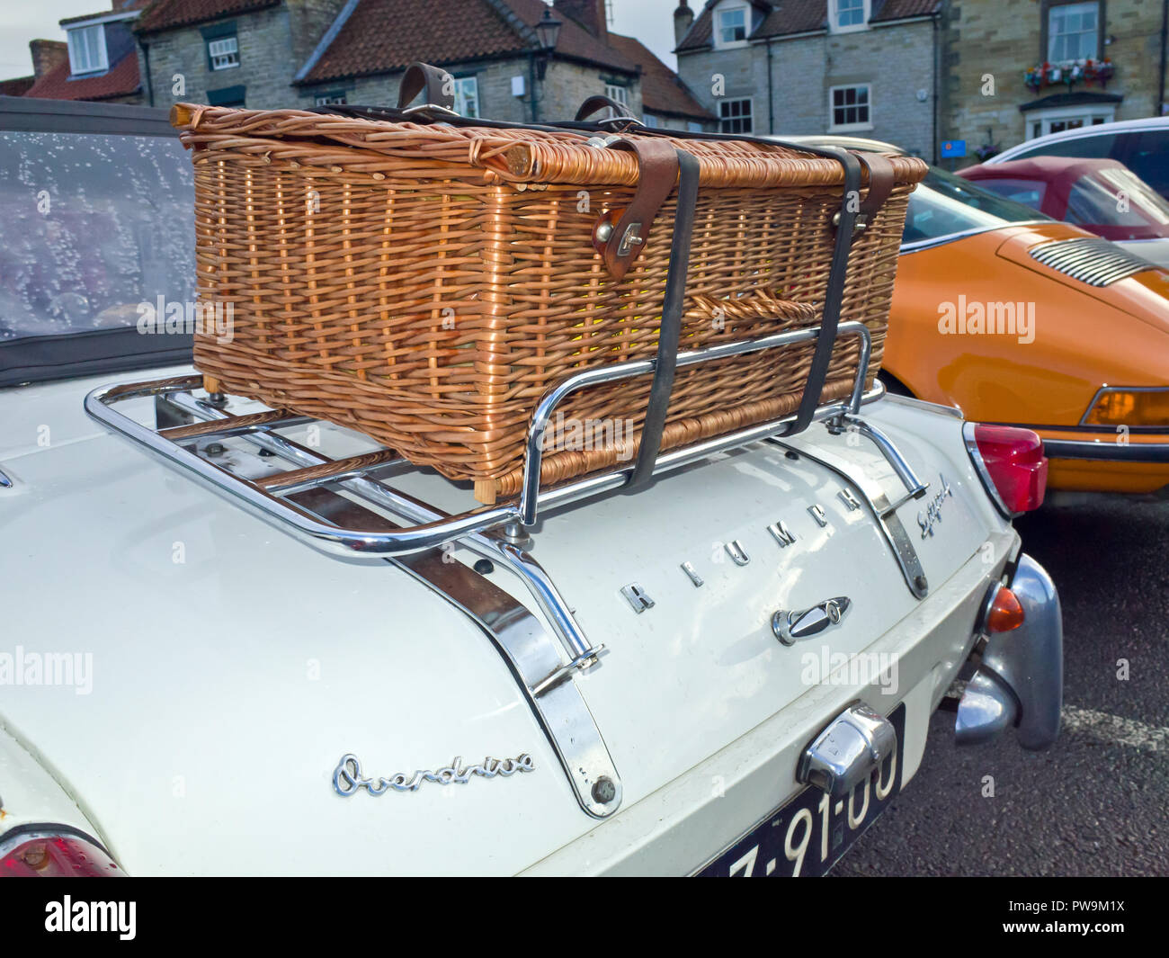 Triumph Spitfire Luggage Rack Stock Photo - Alamy