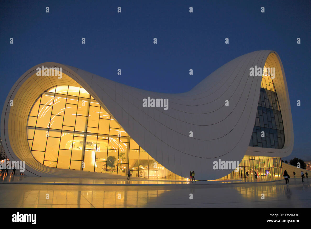 Azerbaijan; Baku; Heydar Aliyev Center; Zaha Hadid architect; Stock Photo