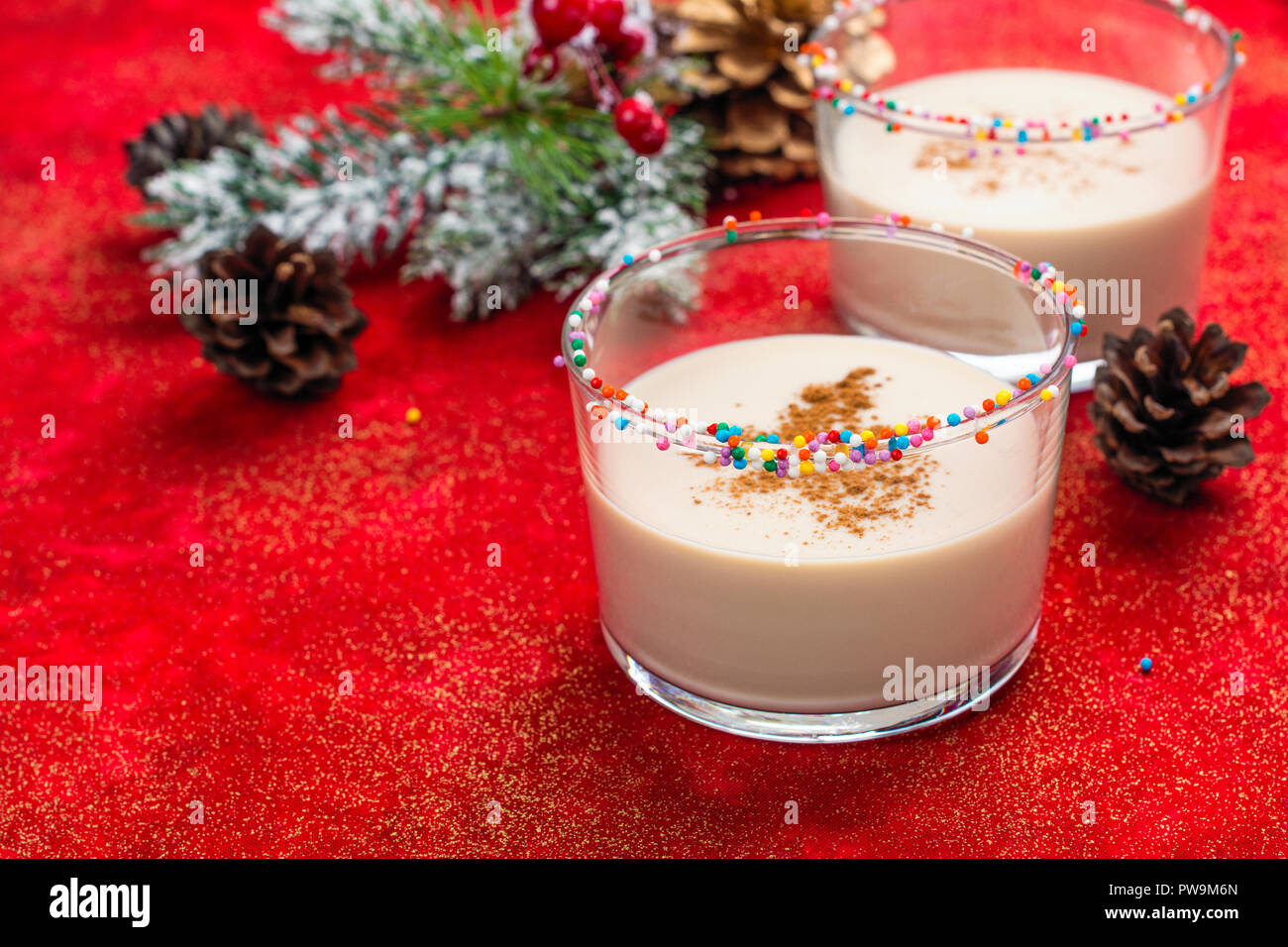 Christmas egg nog drink Stock Photo Alamy