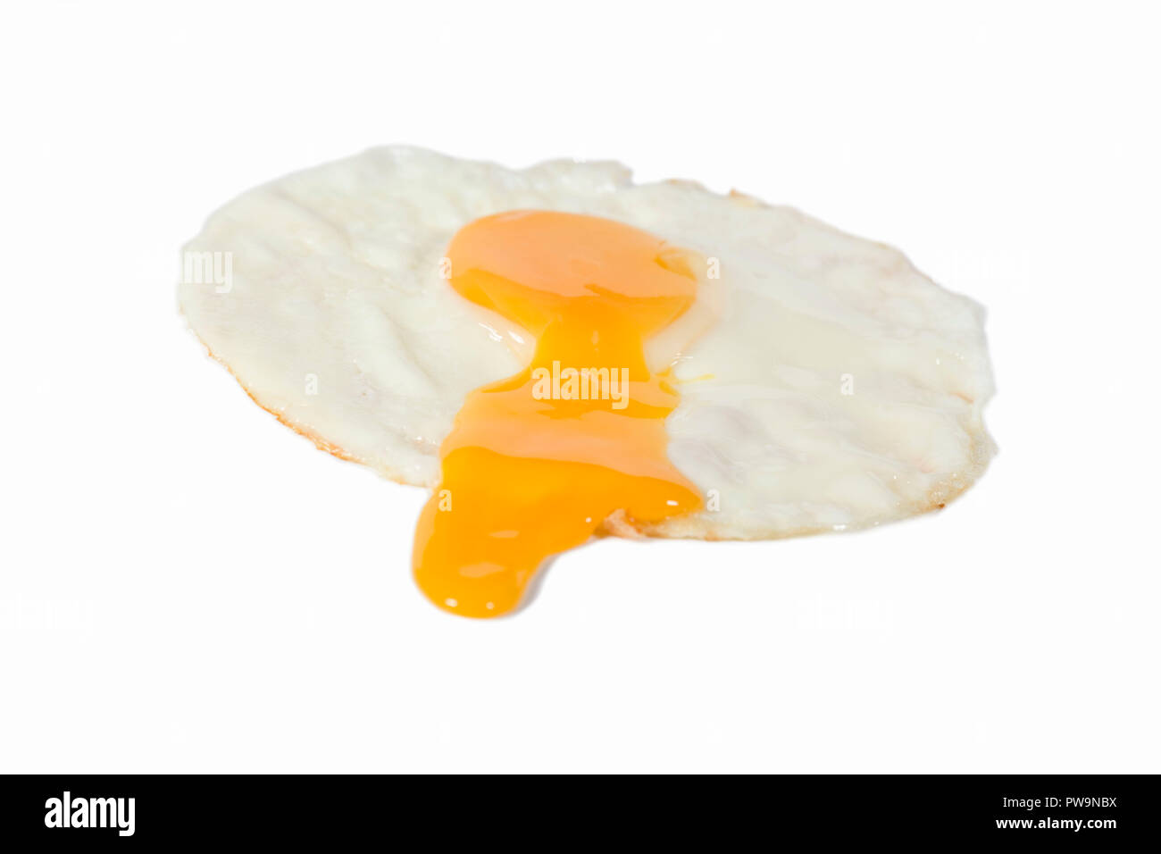 whole fried egg with runny yolk Stock Photo