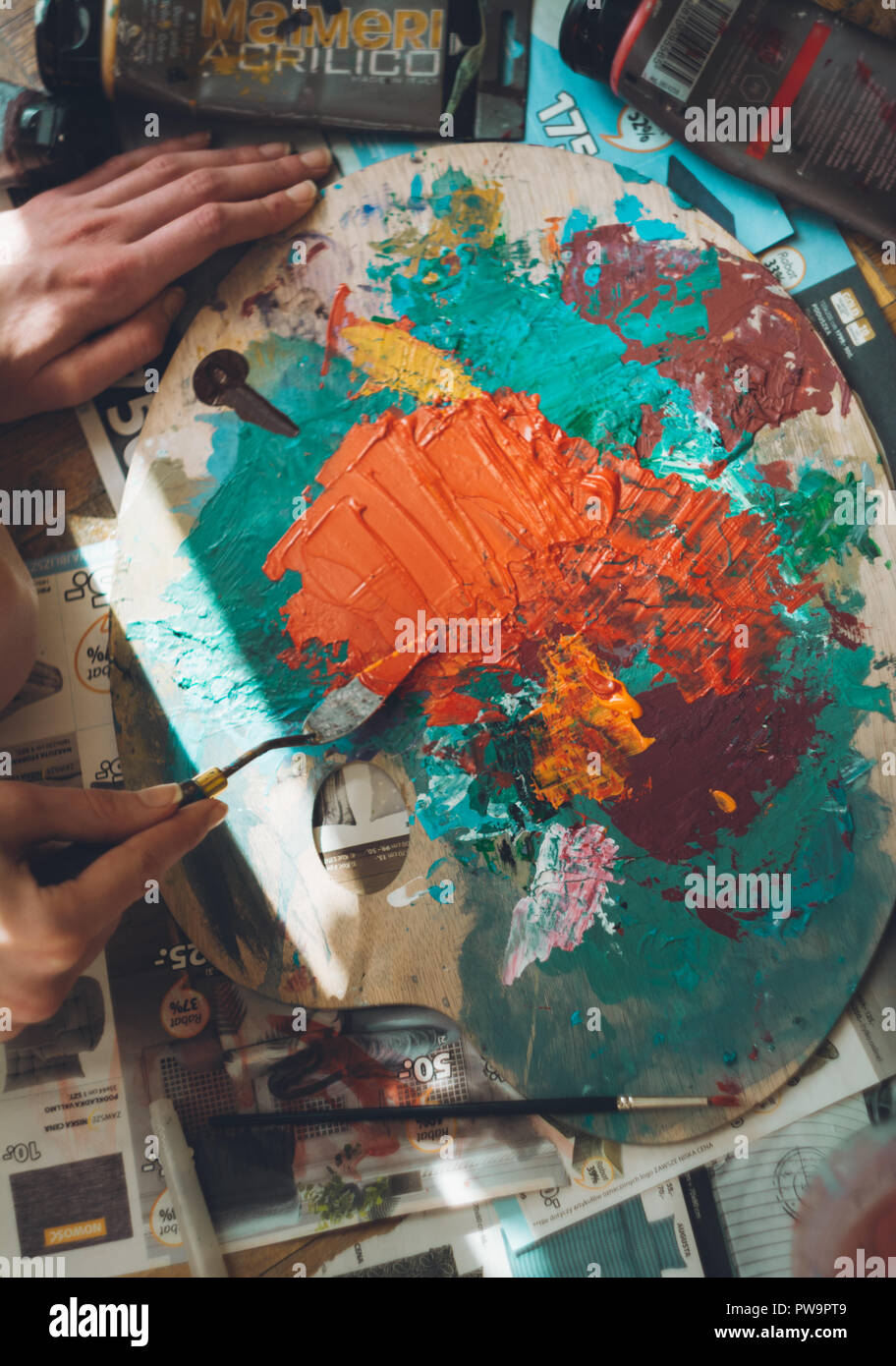 Abstract palette hi-res stock photography and images - Alamy