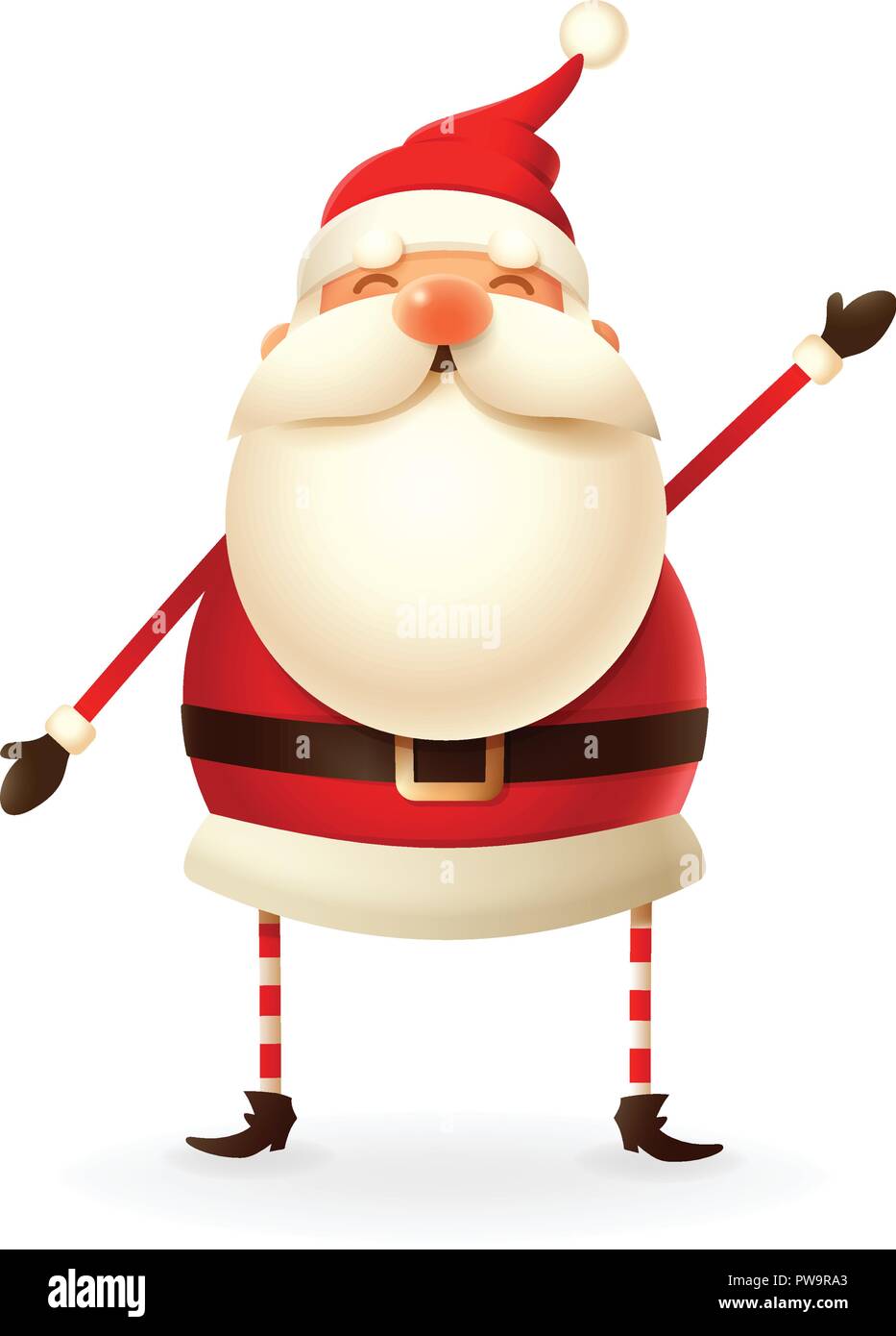 Cute happy Santa Claus vector illustration Stock Vector Image & Art - Alamy