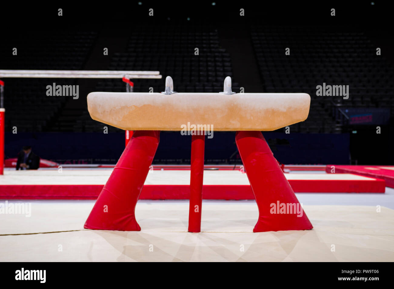 Gymnastic equipment in a gymnastic arena Stock Photo Alamy
