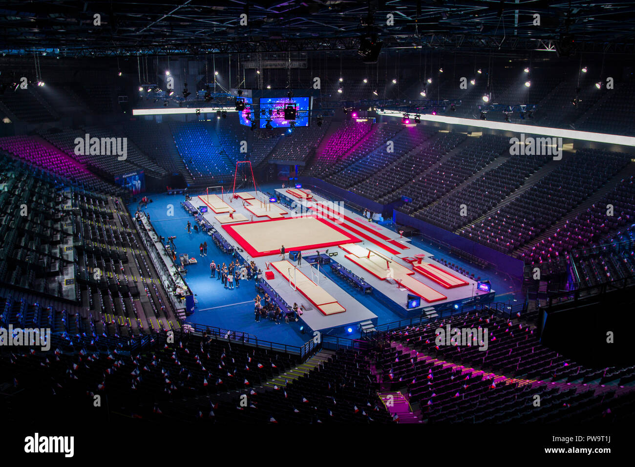 Gymnastic equipment in a gymnastic arena Stock Photo Alamy