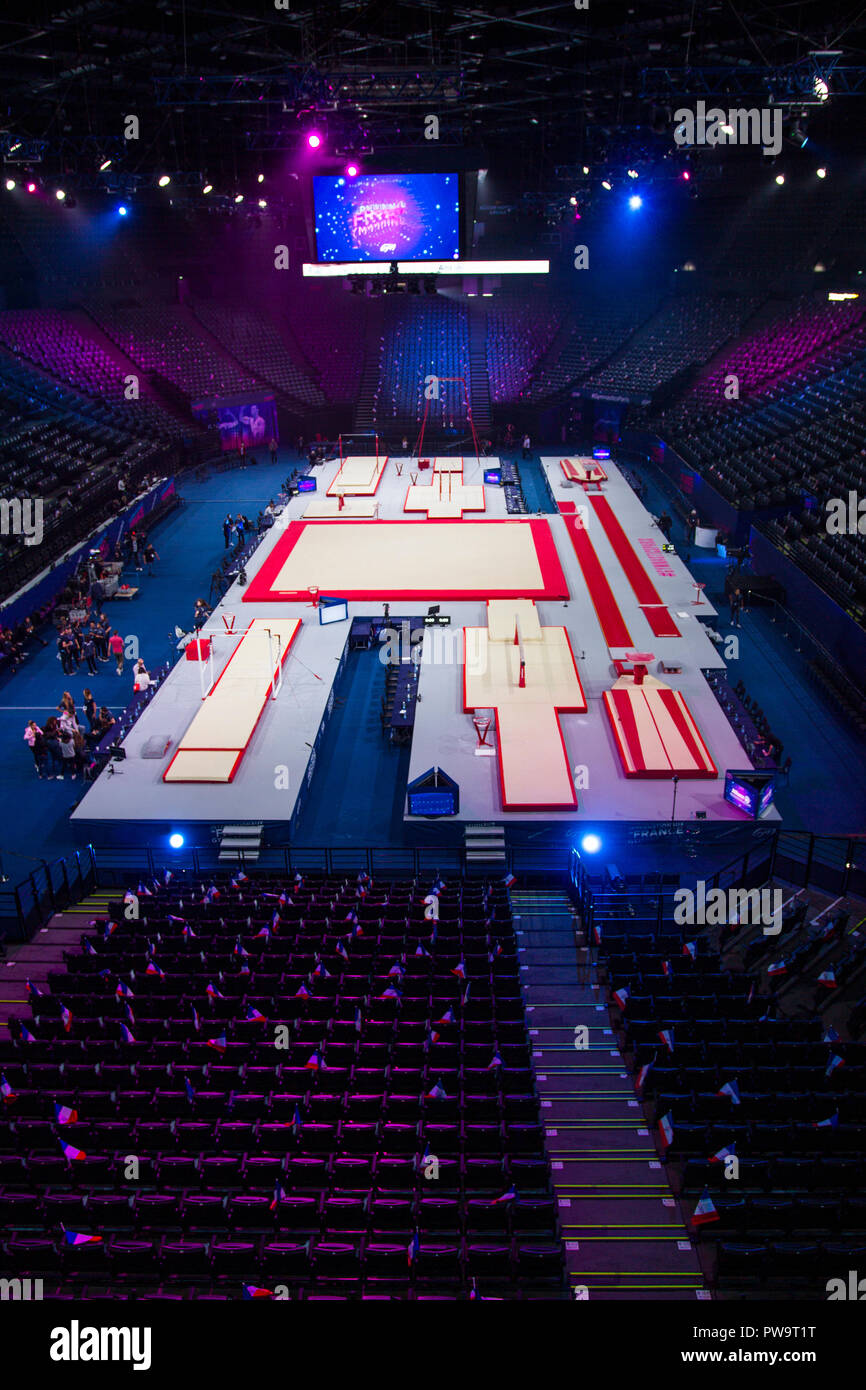 Gymnastic equipment in a gymnastic arena Stock Photo Alamy