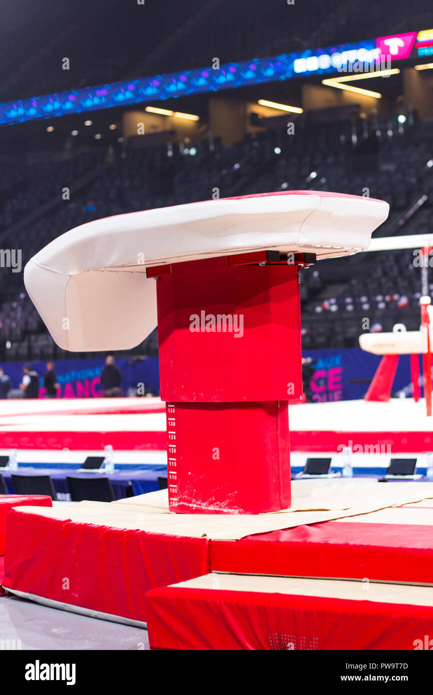 Gymnastic equipment in a gymnastic arena Stock Photo Alamy
