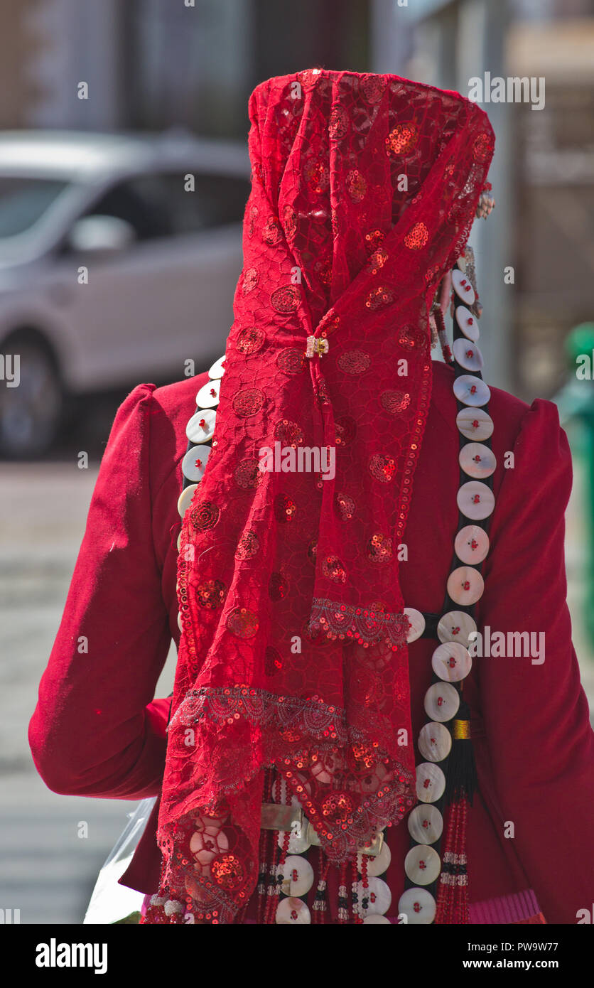 Local People in National dress in Tashkurgan Stock Photo