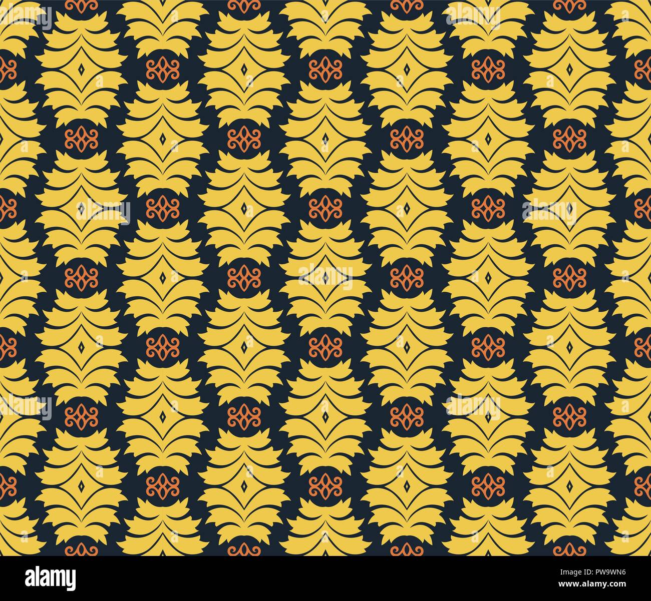 seamless floral ornament pattern vector illustration Stock Vector Image ...