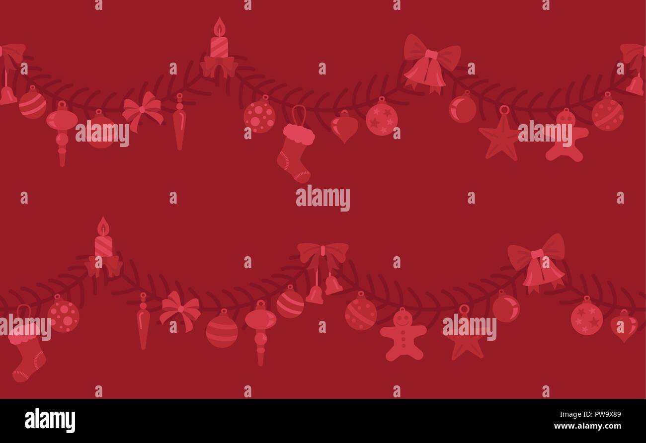 Christmas light garlands set. Colour isolated design seamless pattern ...