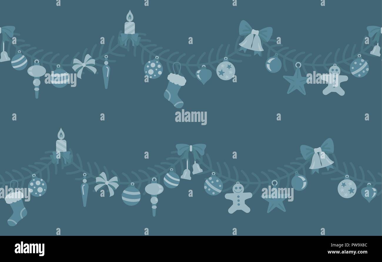 Christmas light garlands set. Colour isolated design seamless pattern ...